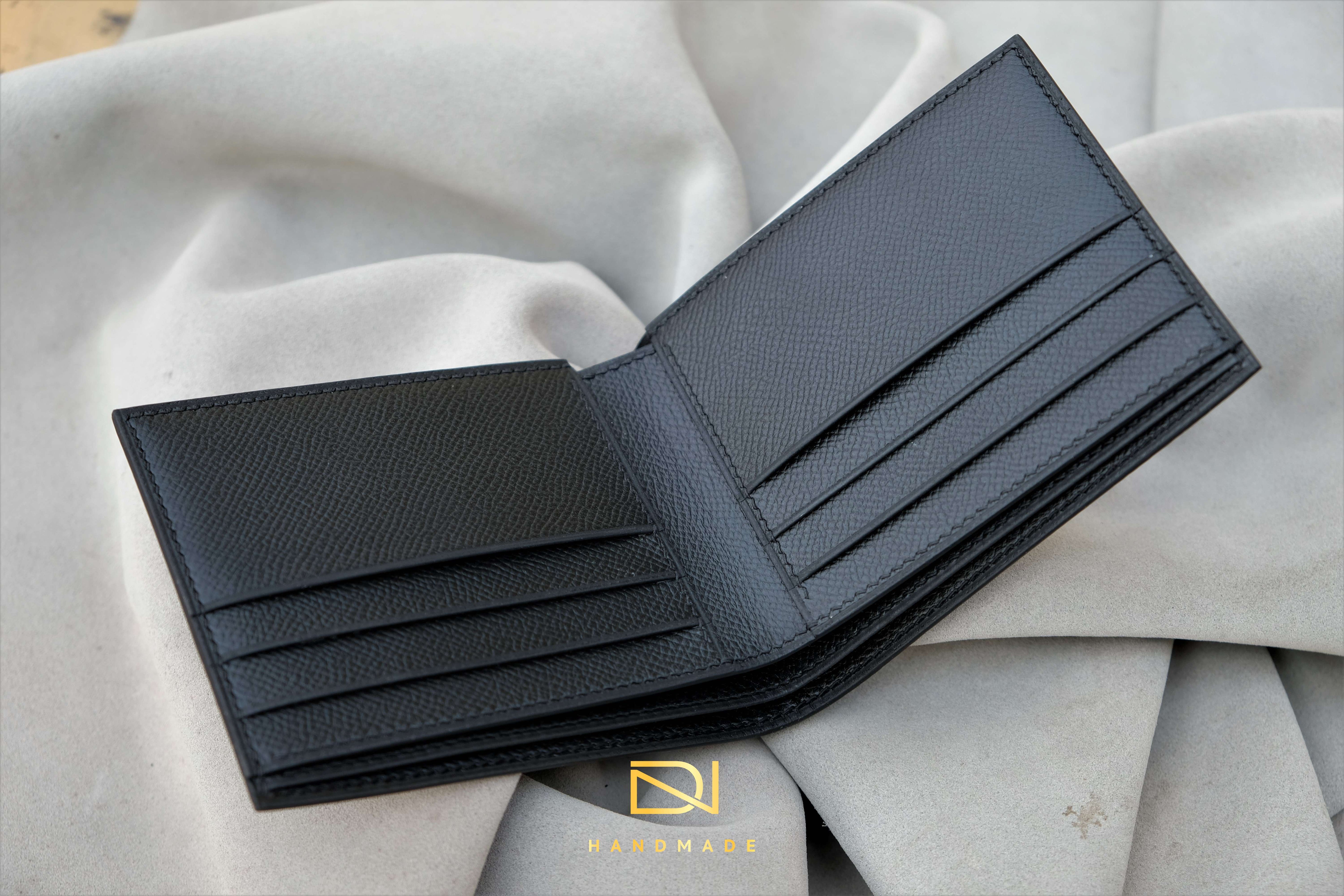 Made-to-Order Grey Nubuck Ostrich Leather Wallet