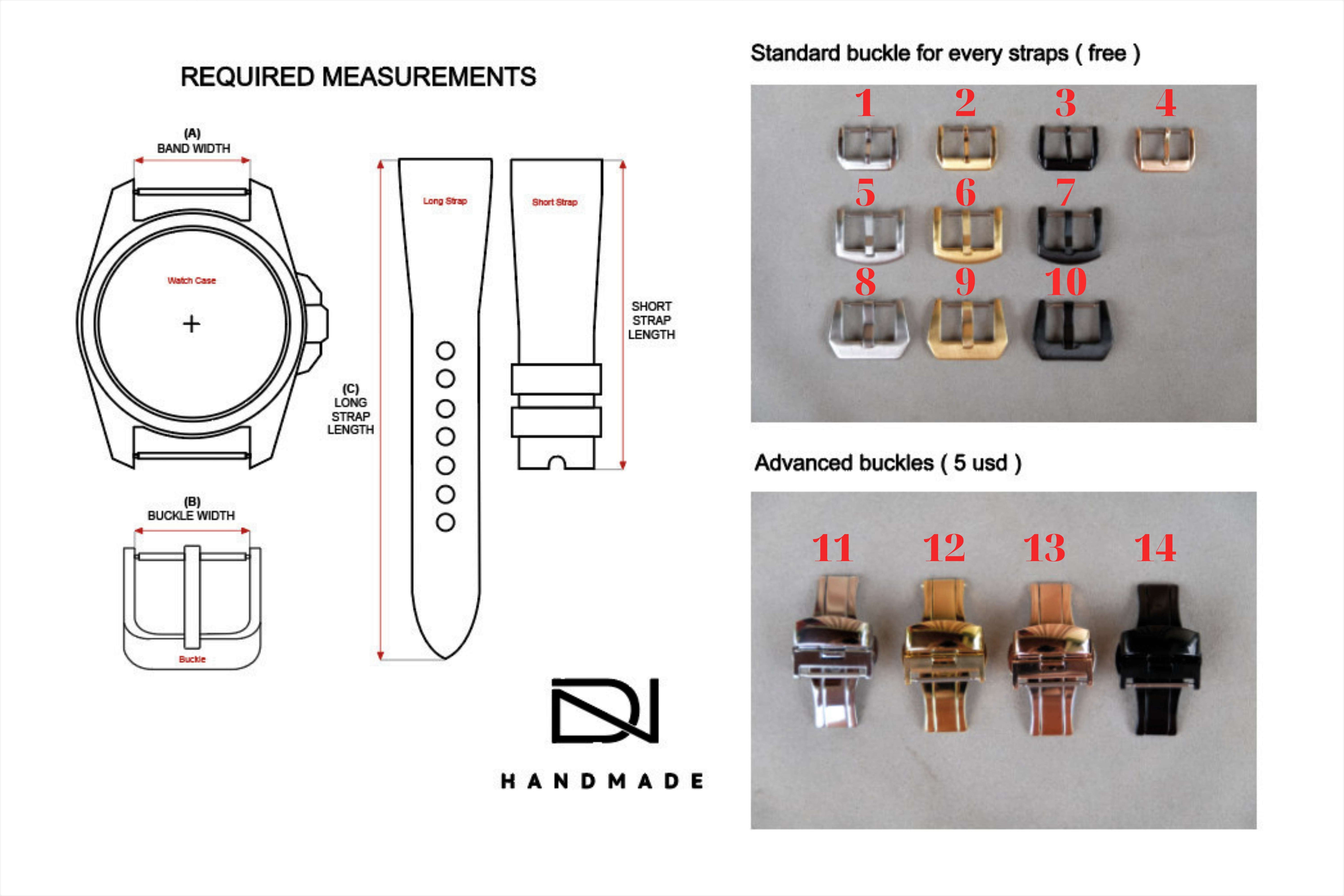 Dark Blue Shark Leather Watch Strap