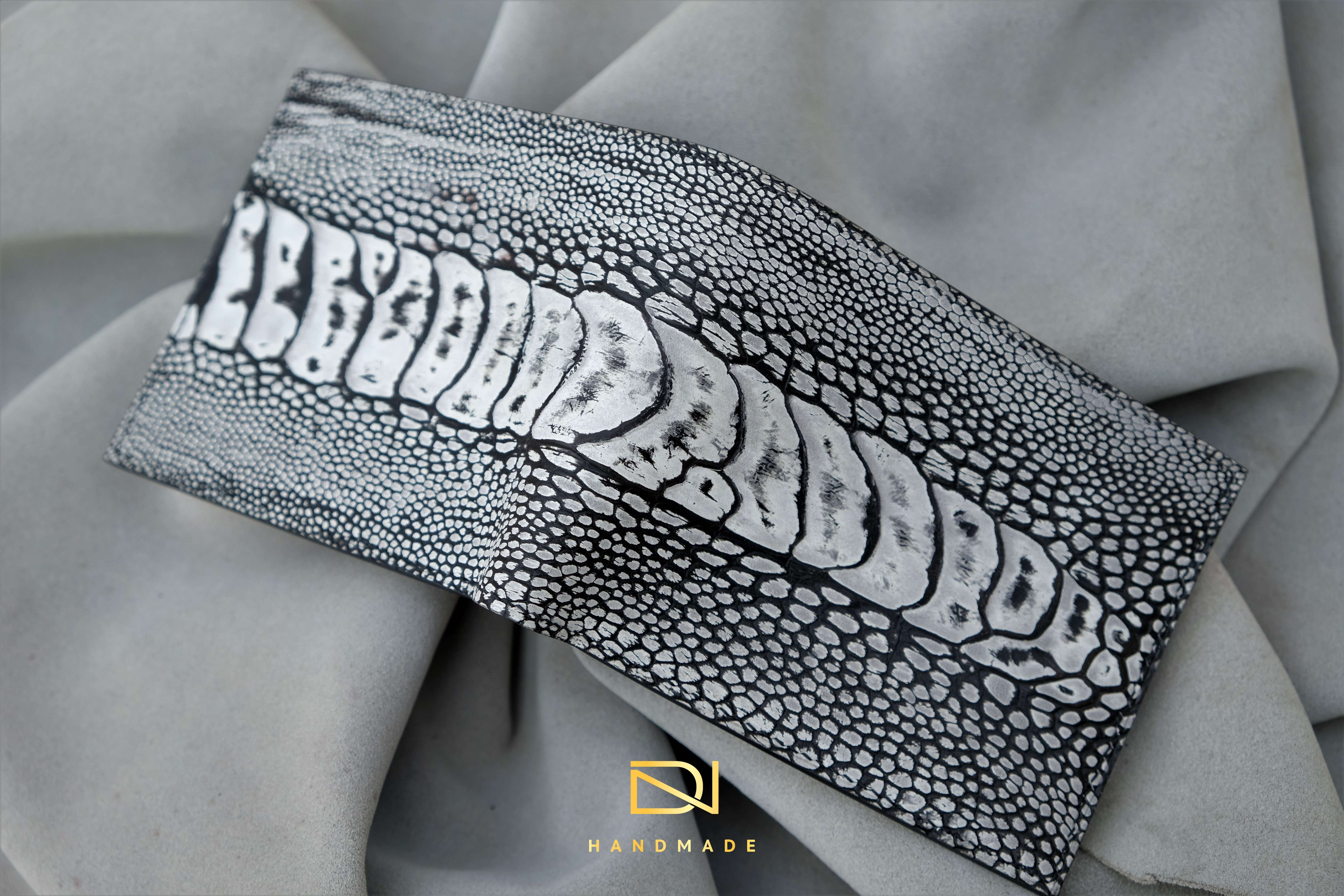 Made-to-Order Grey Nubuck Ostrich Leather Wallet