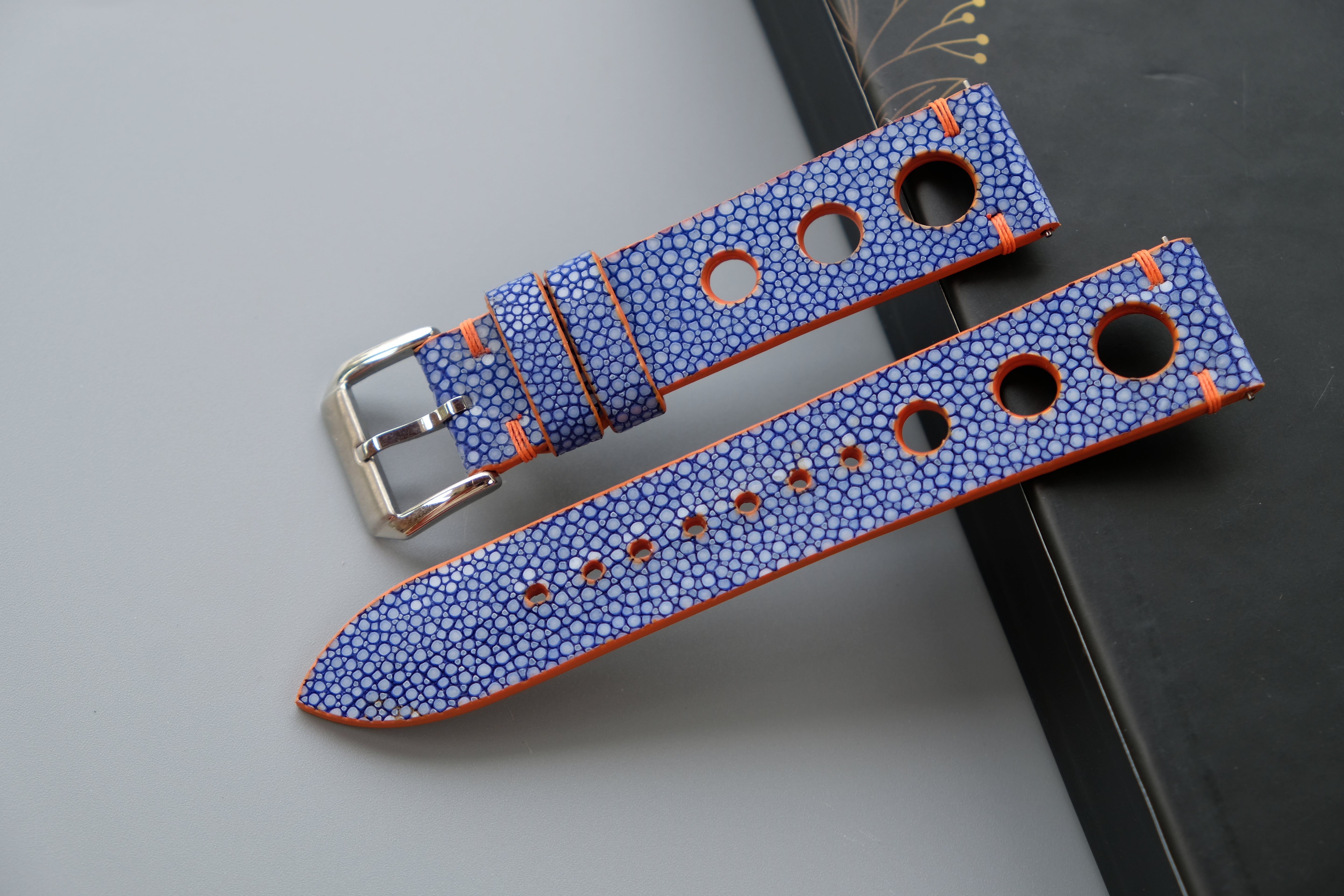 Blue Stingray Leather Watch Strap