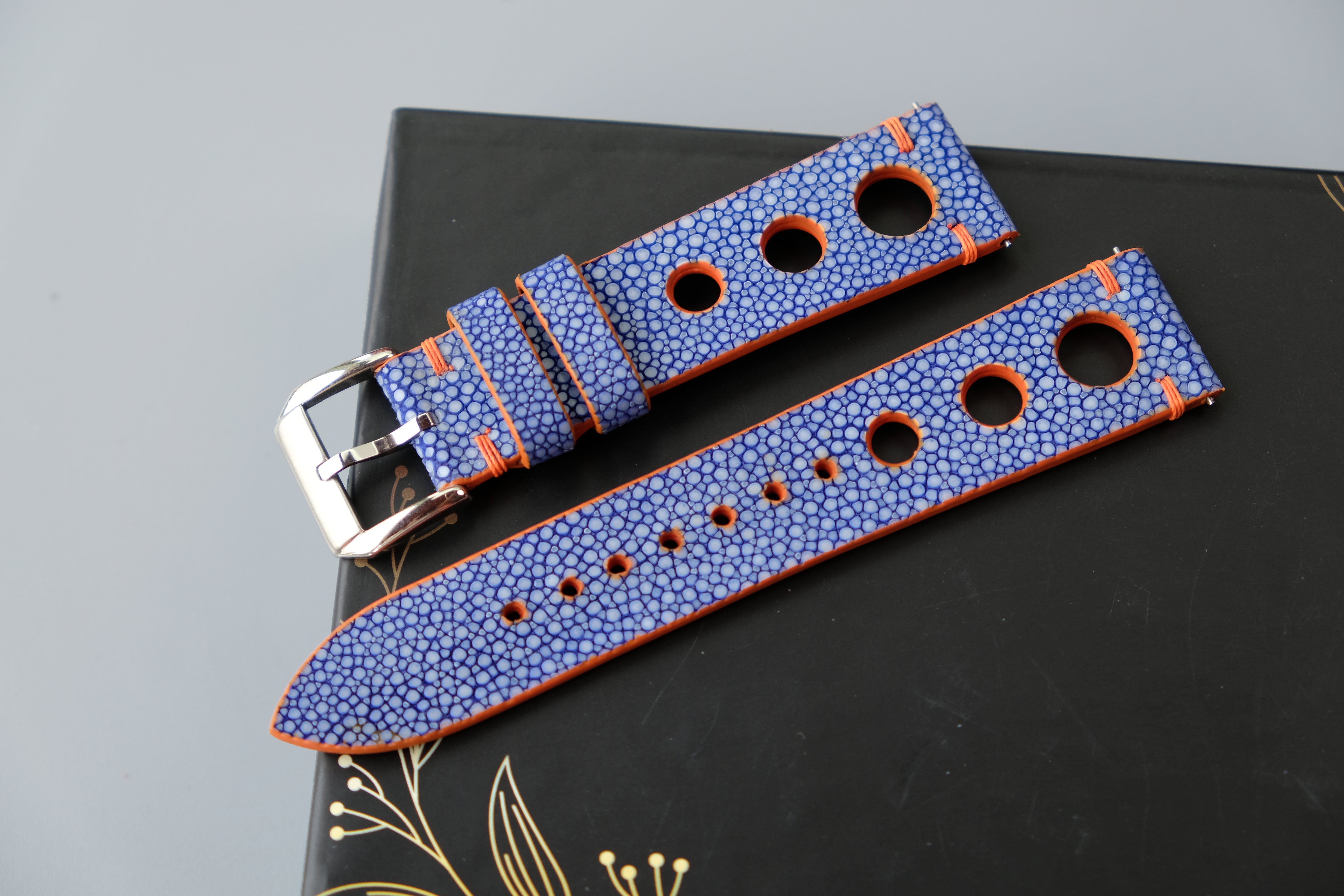 Blue Stingray Leather Watch Strap