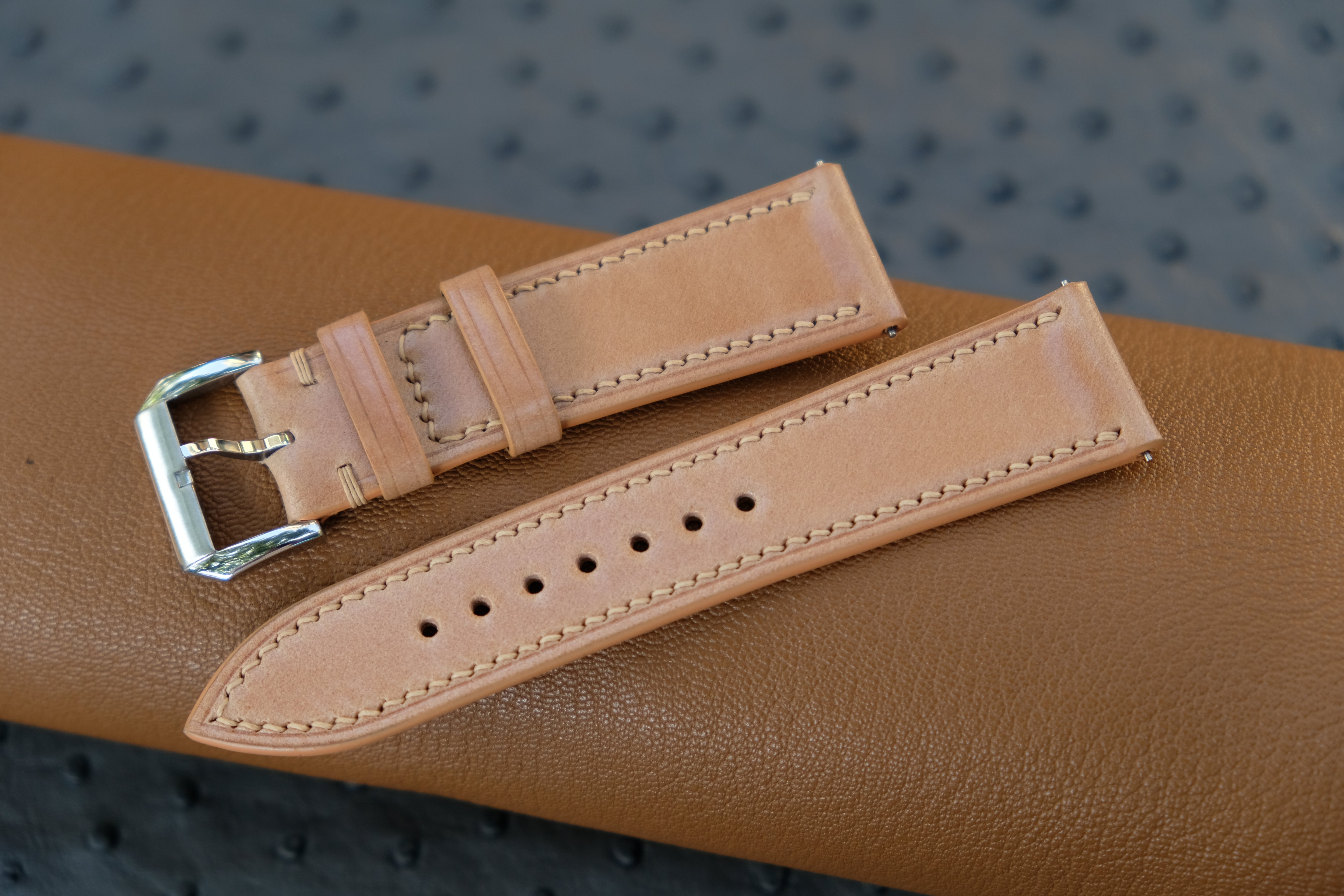 Naturally Shinki Hikaku Shell Cordovan Leather Strap