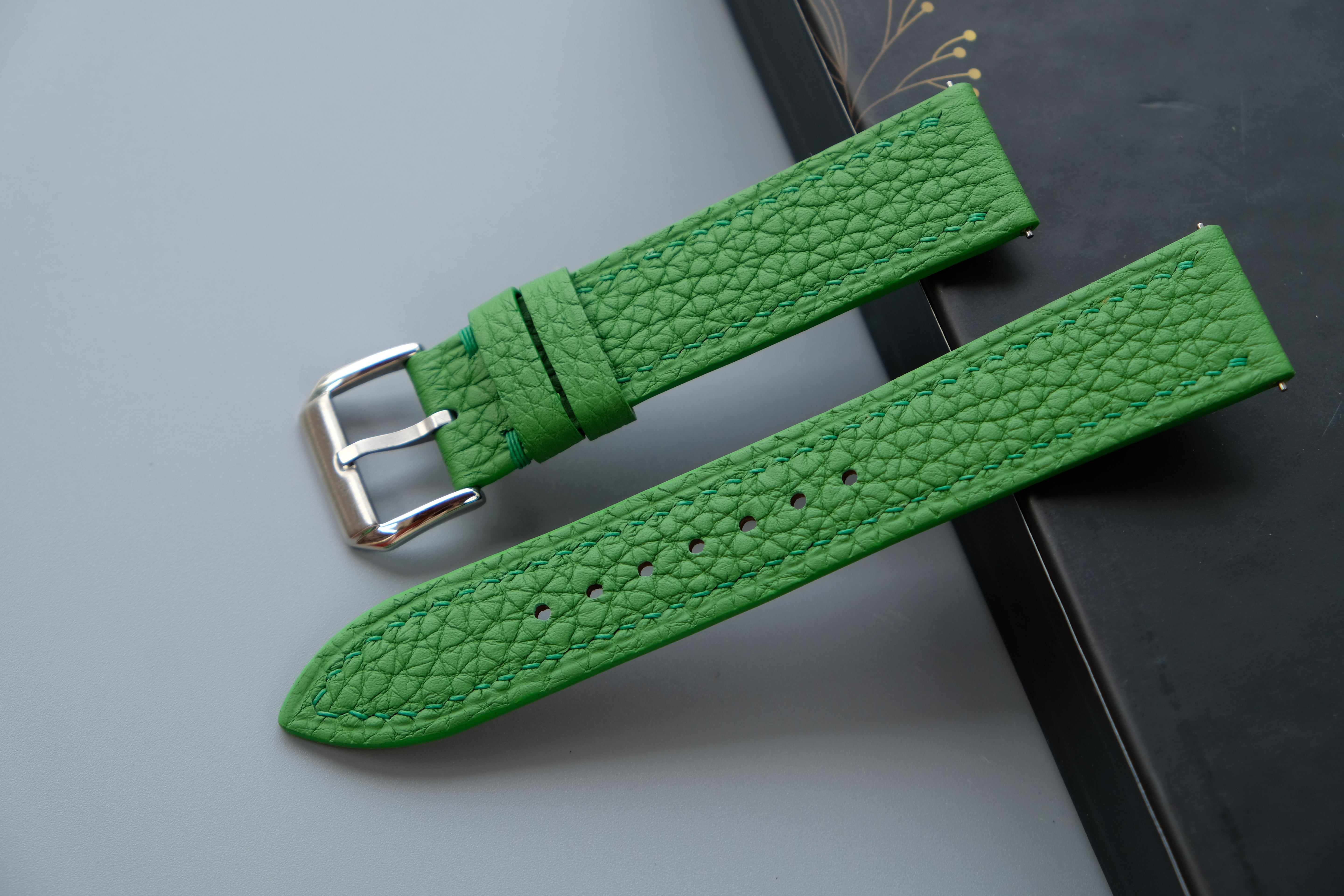 Light Green Togo Leather Watch Strap