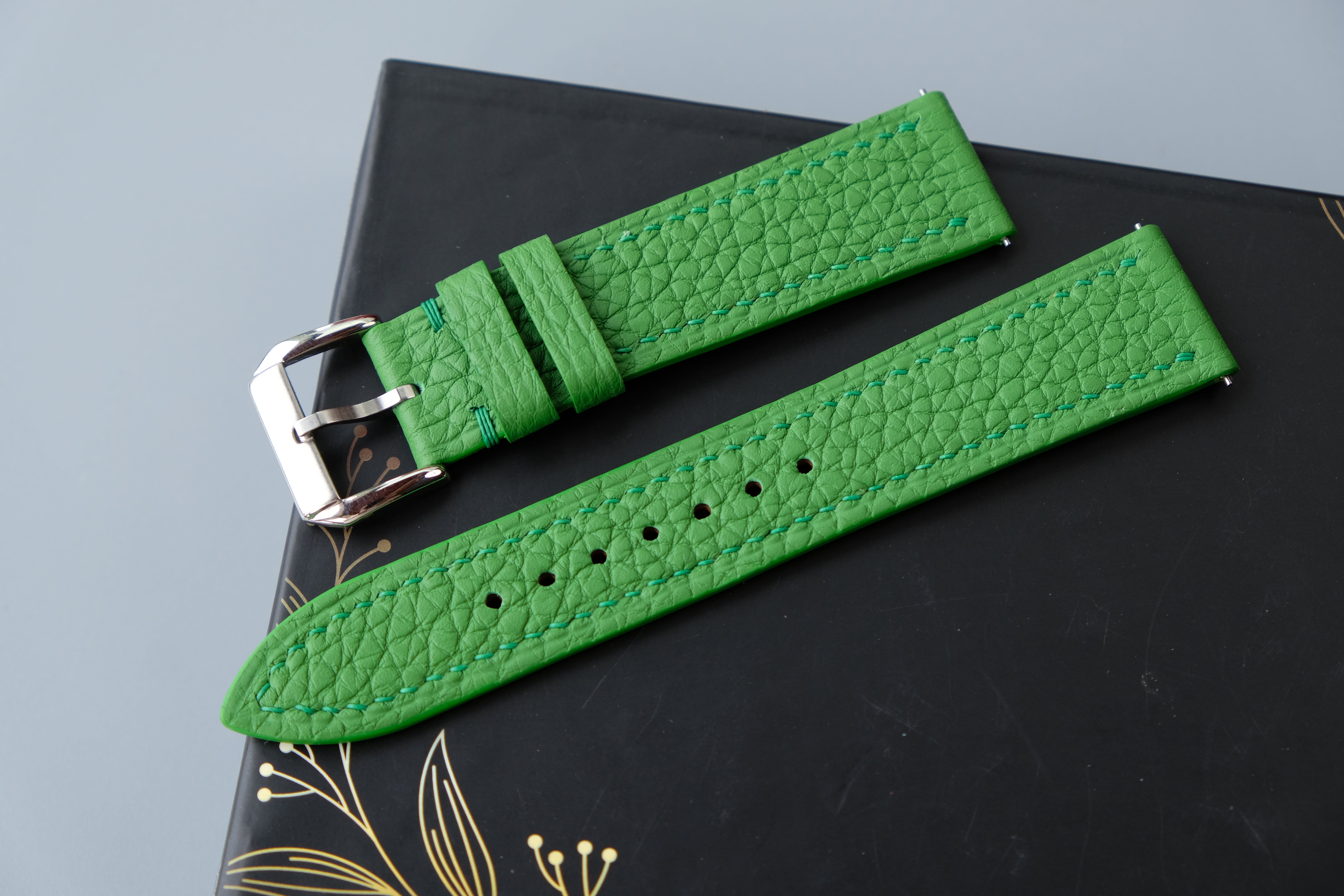Light Green Togo Leather Watch Strap