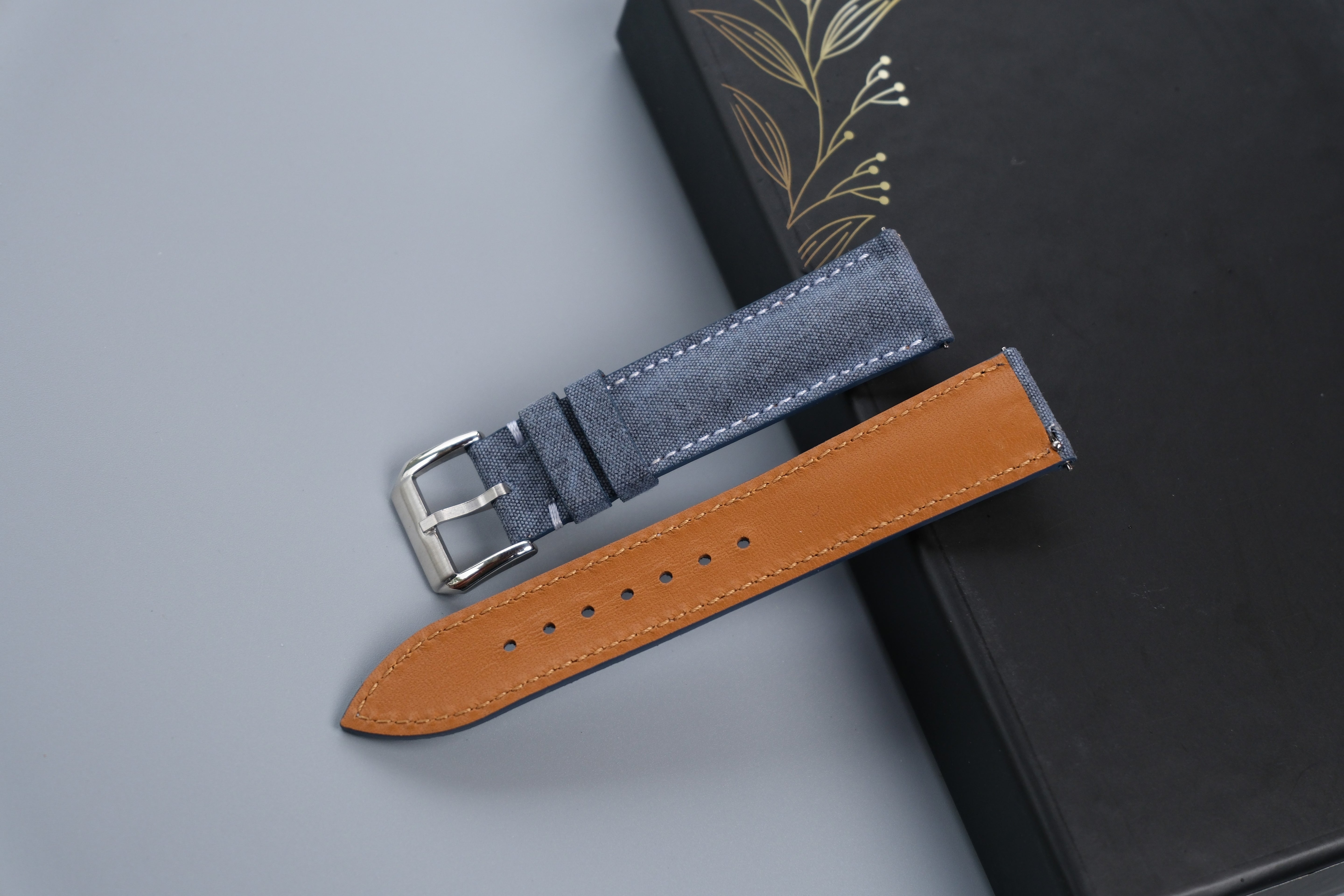 Canvas Watch Strap - Custom Size, Handmade Cotton Band (3)