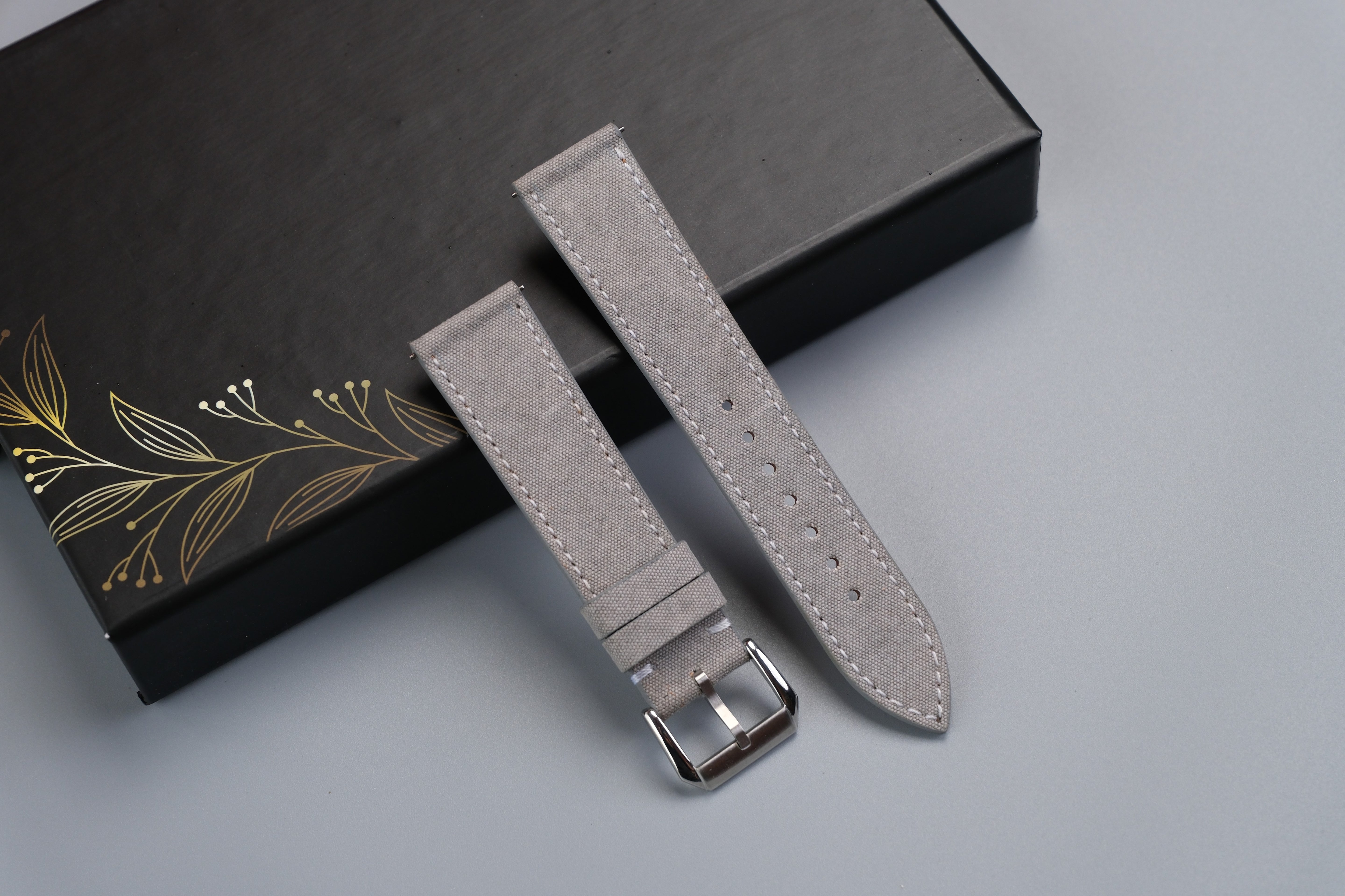 Canvas Watch Strap - Custom Size, Handmade Cotton Band (4)