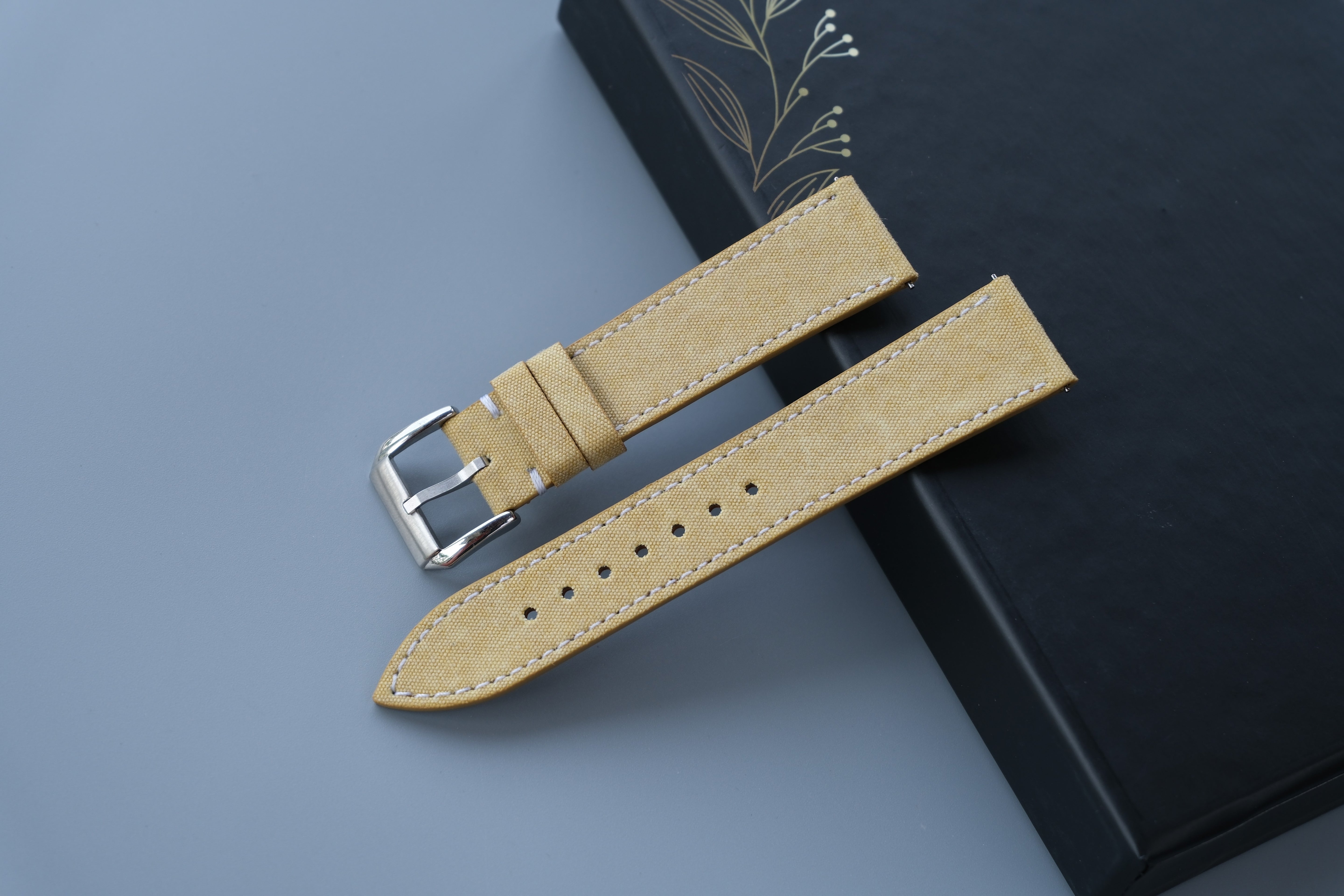 Canvas Watch Strap - Custom Size, Handmade Cotton Band (6)