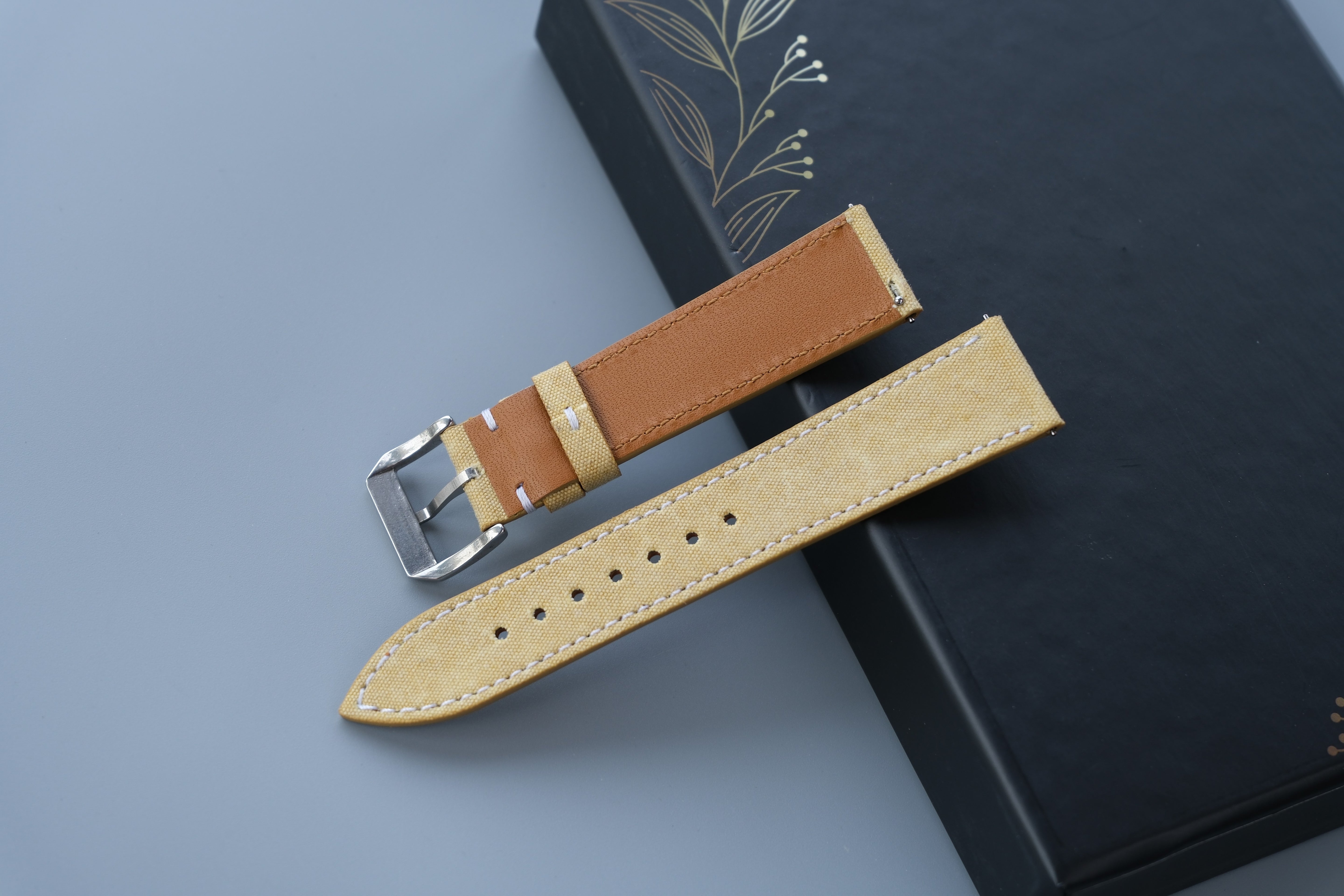Canvas Watch Strap - Custom Size, Handmade Cotton Band (6)
