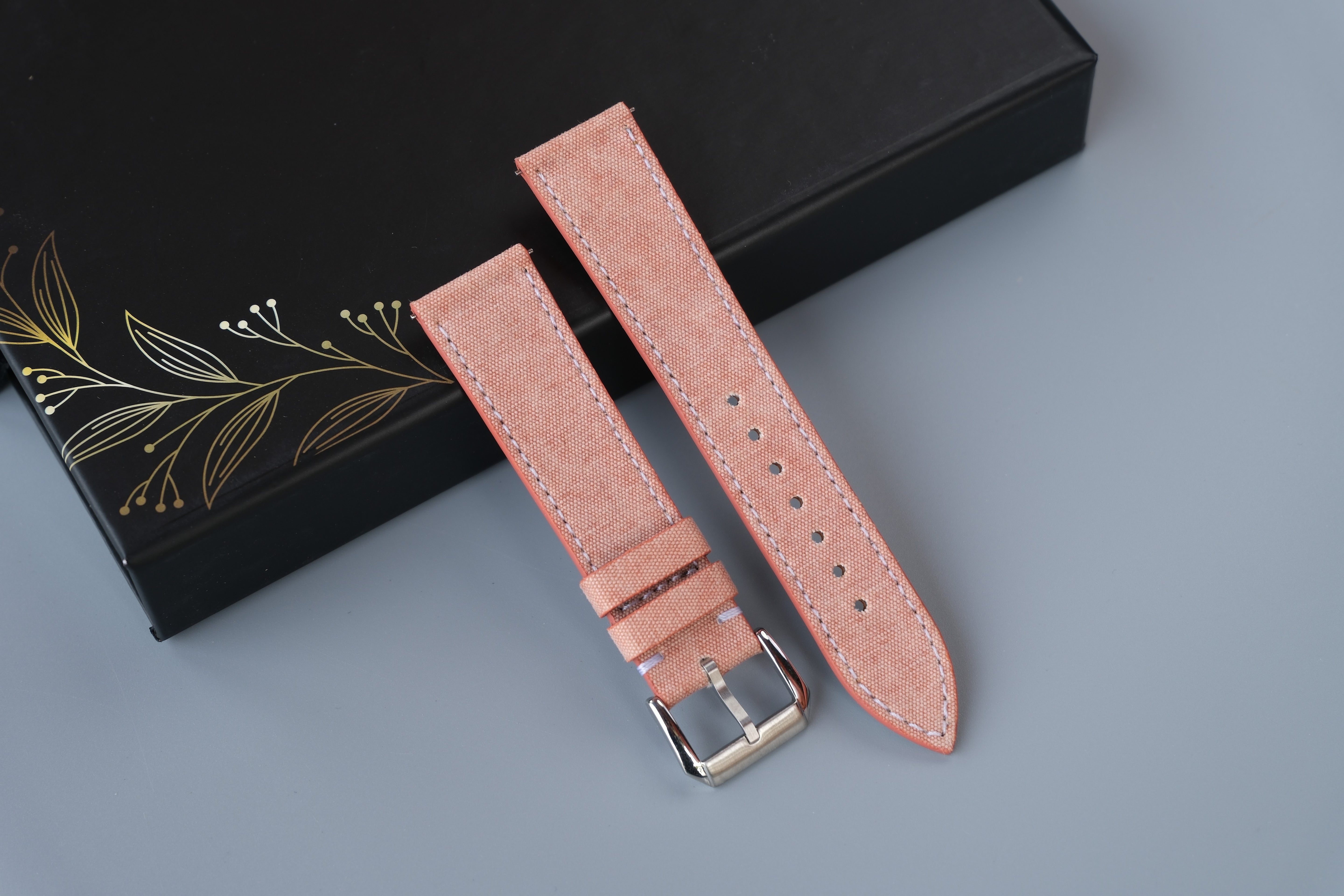 Canvas Watch Strap - Custom Size, Handmade Cotton Band (7)