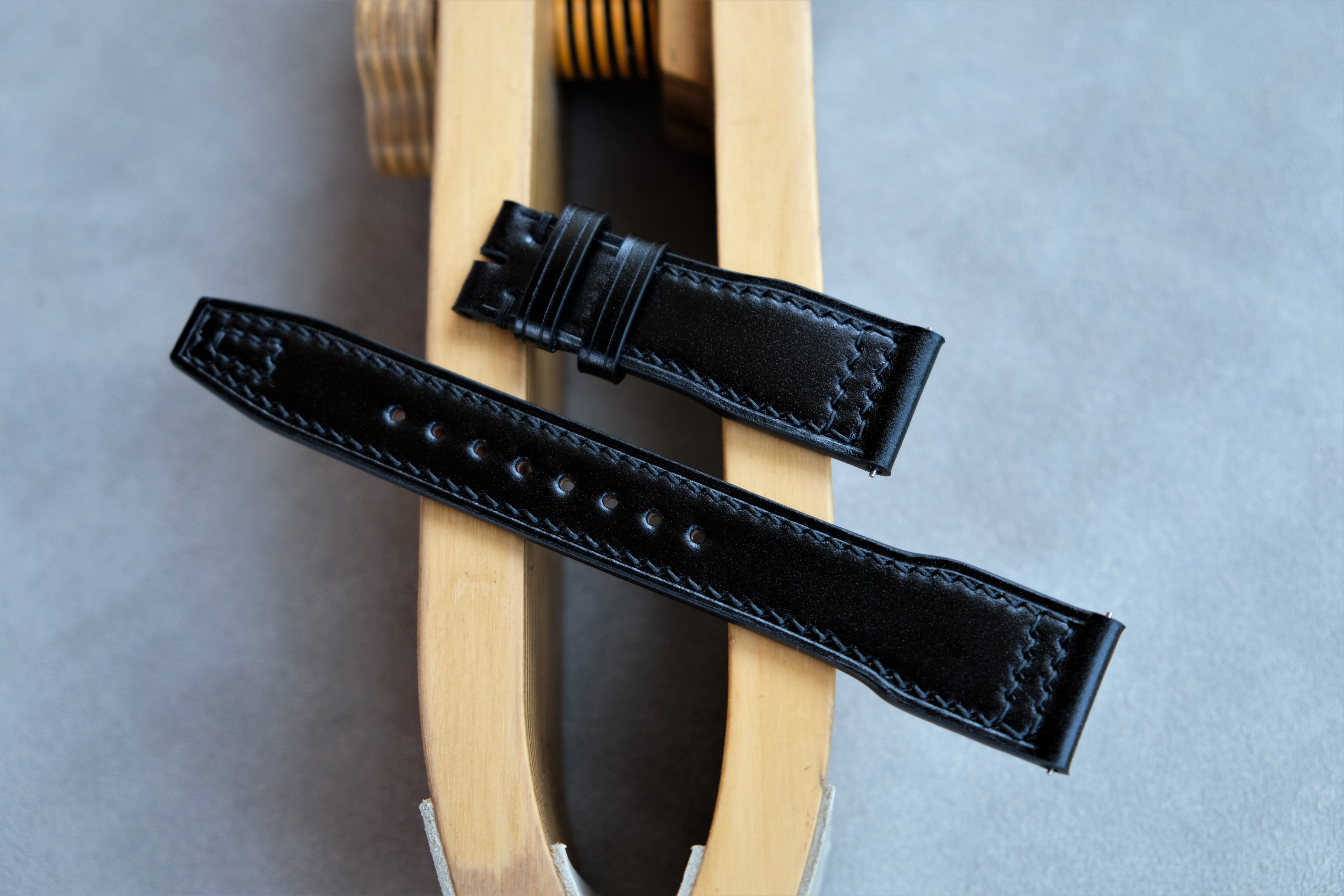 IWC Watch Strap, Black Shell Cordovan Watch Strap