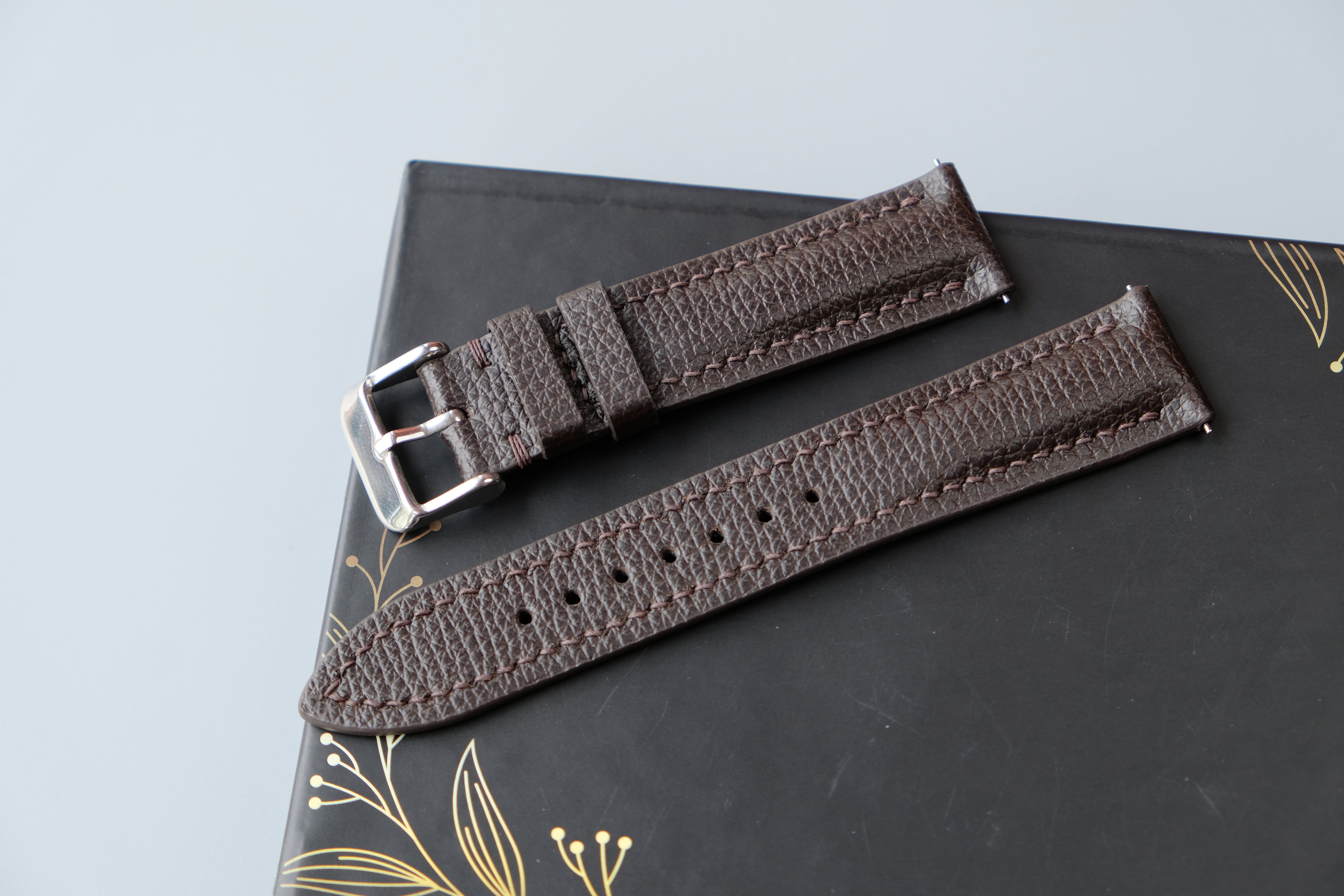 Brown Calf Leather Watch Strap – Custom Sizes 10mm to 26mm