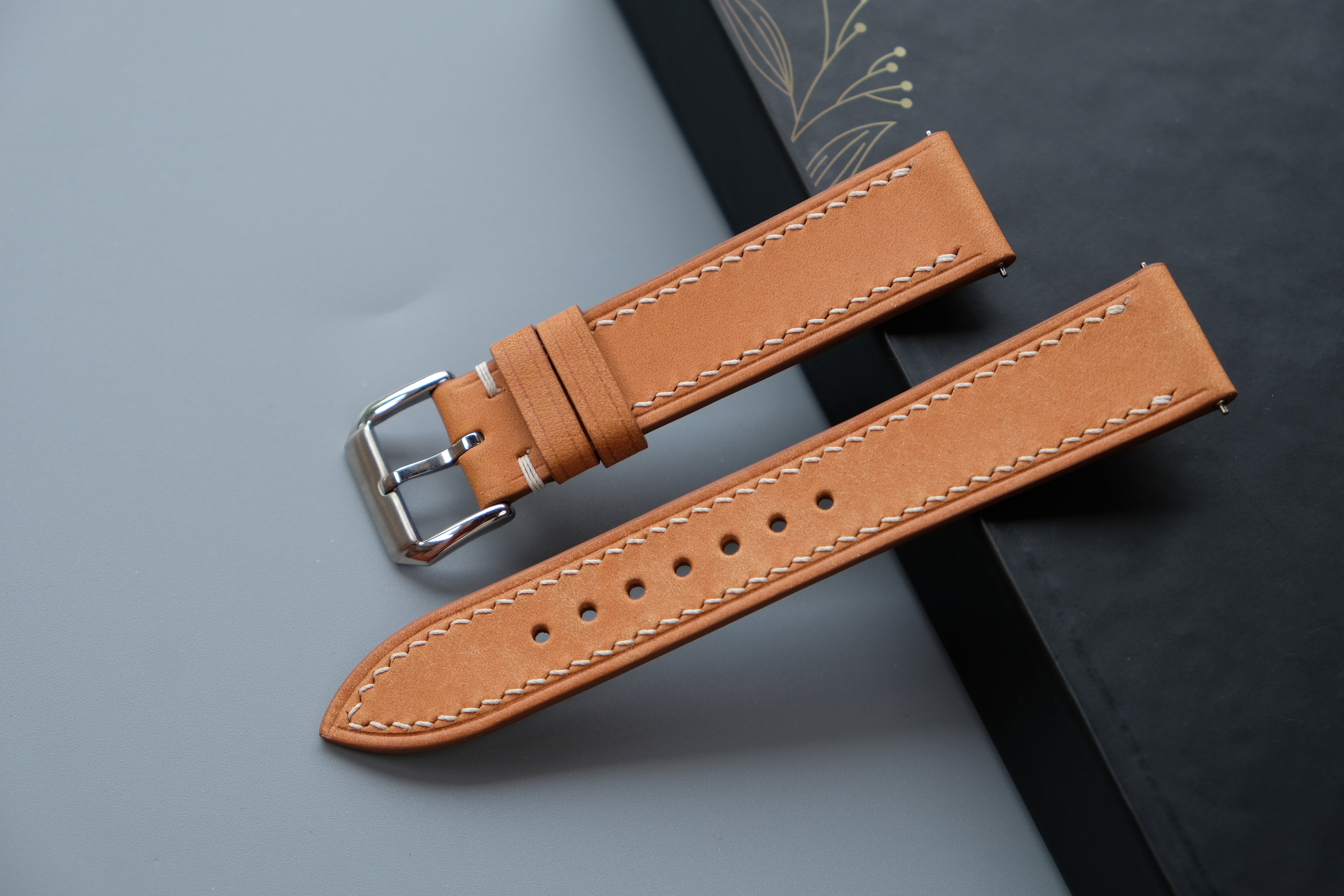 Caramel Maya Leather Watch Strap – Custom Sizes 10mm to 26mm