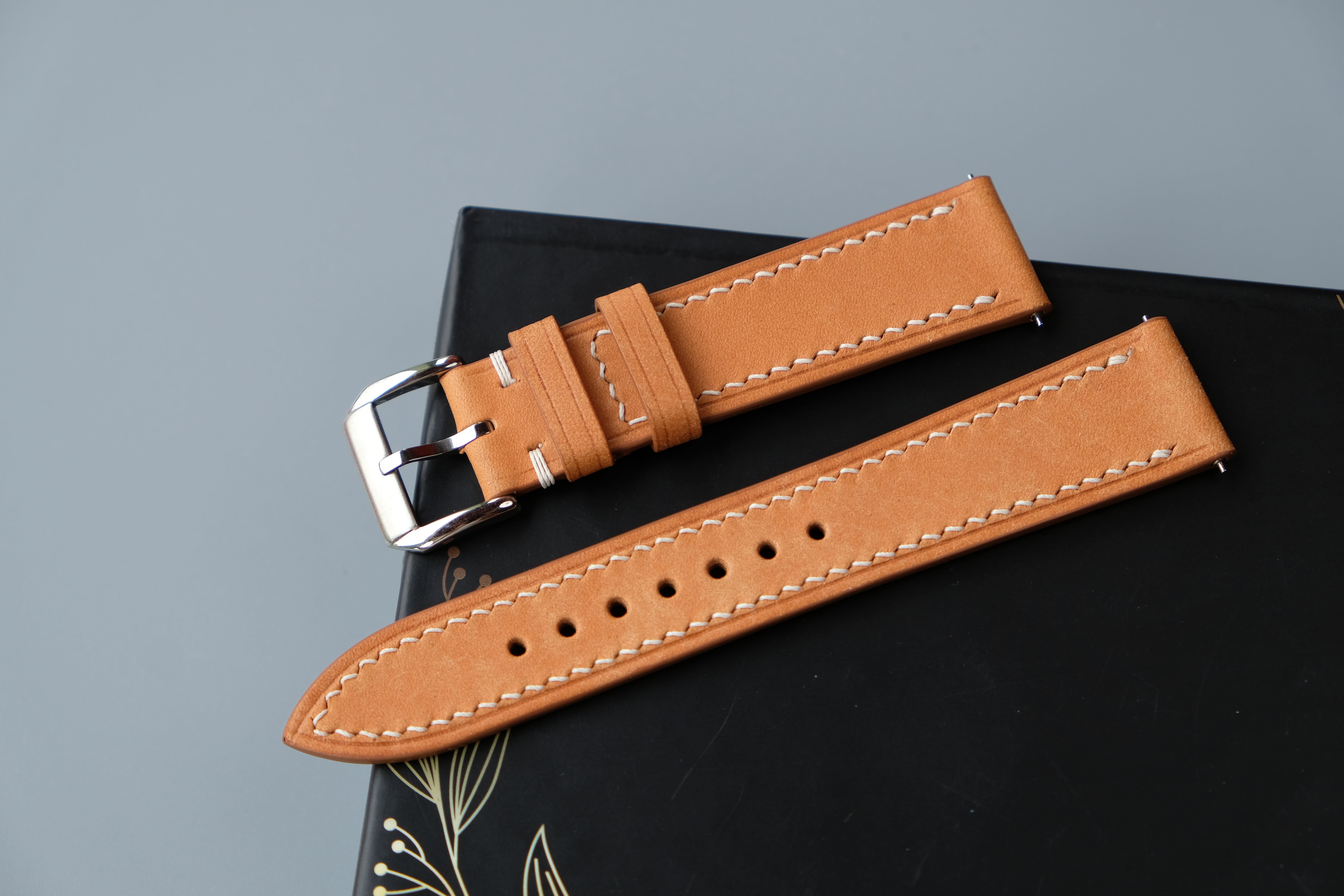 Caramel Maya Leather Watch Strap – Custom Sizes 10mm to 26mm