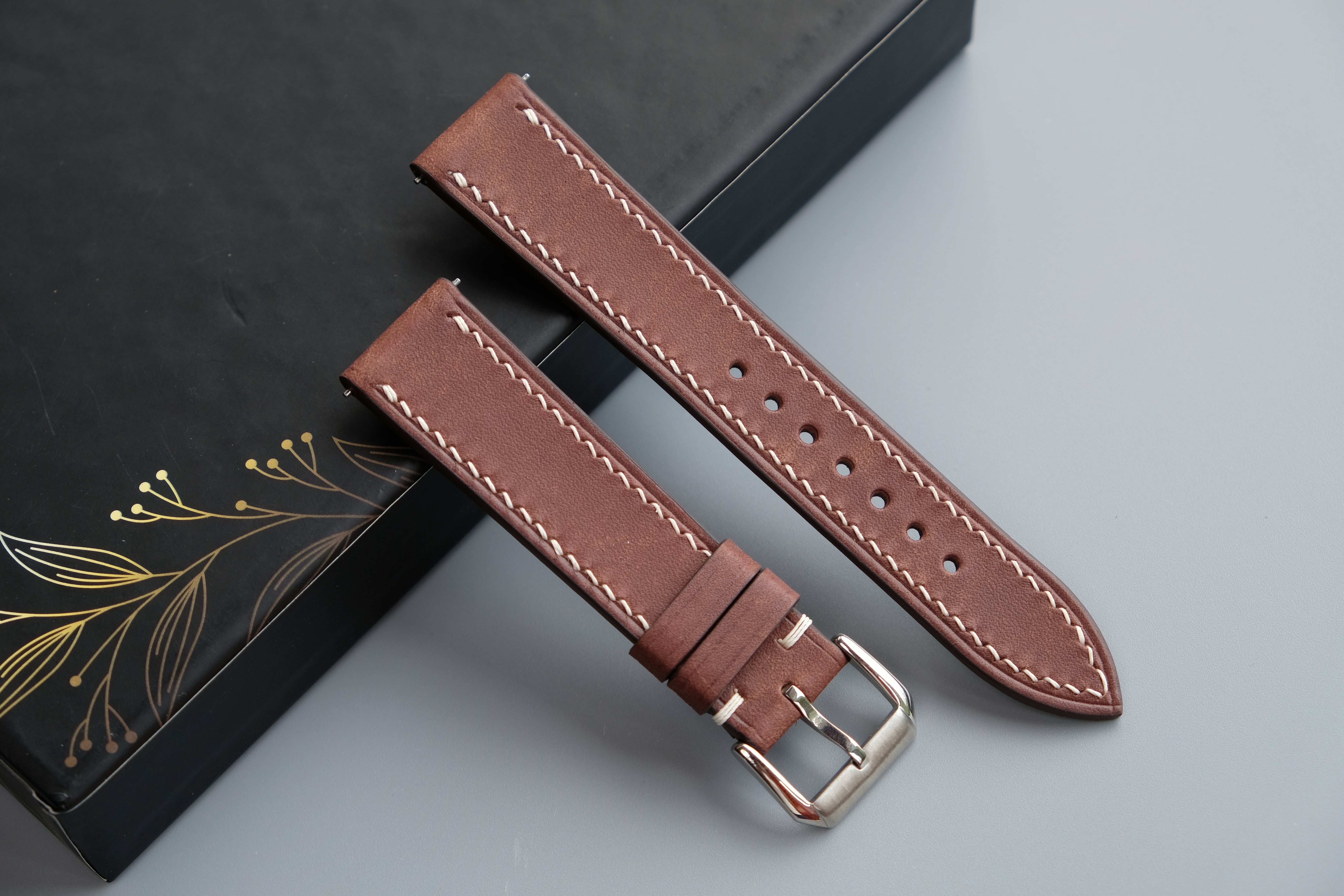 Brown Maya Leather Watch Strap – Custom Sizes 10mm to 26mm