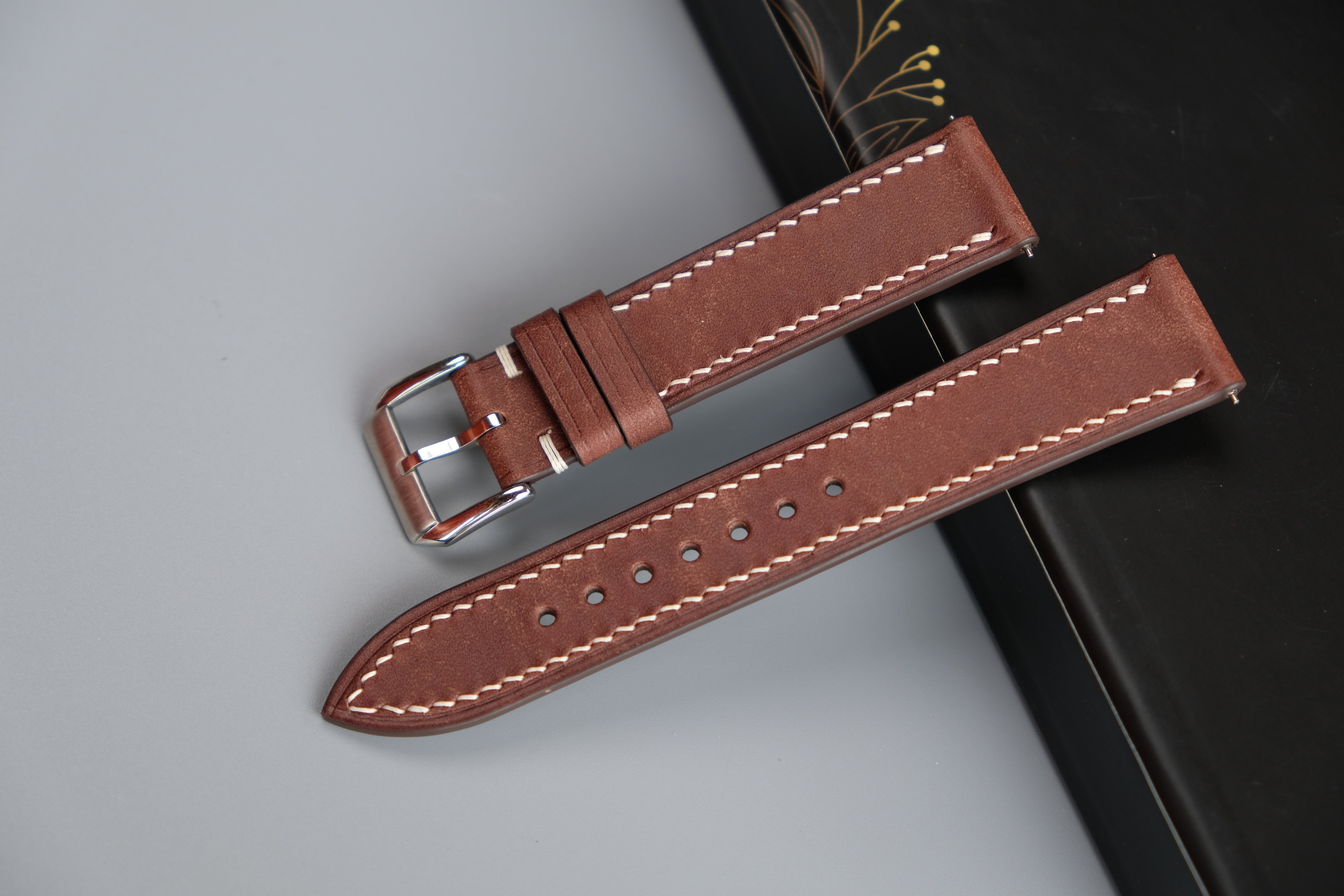 Brown Maya Leather Watch Strap – Custom Sizes 10mm to 26mm