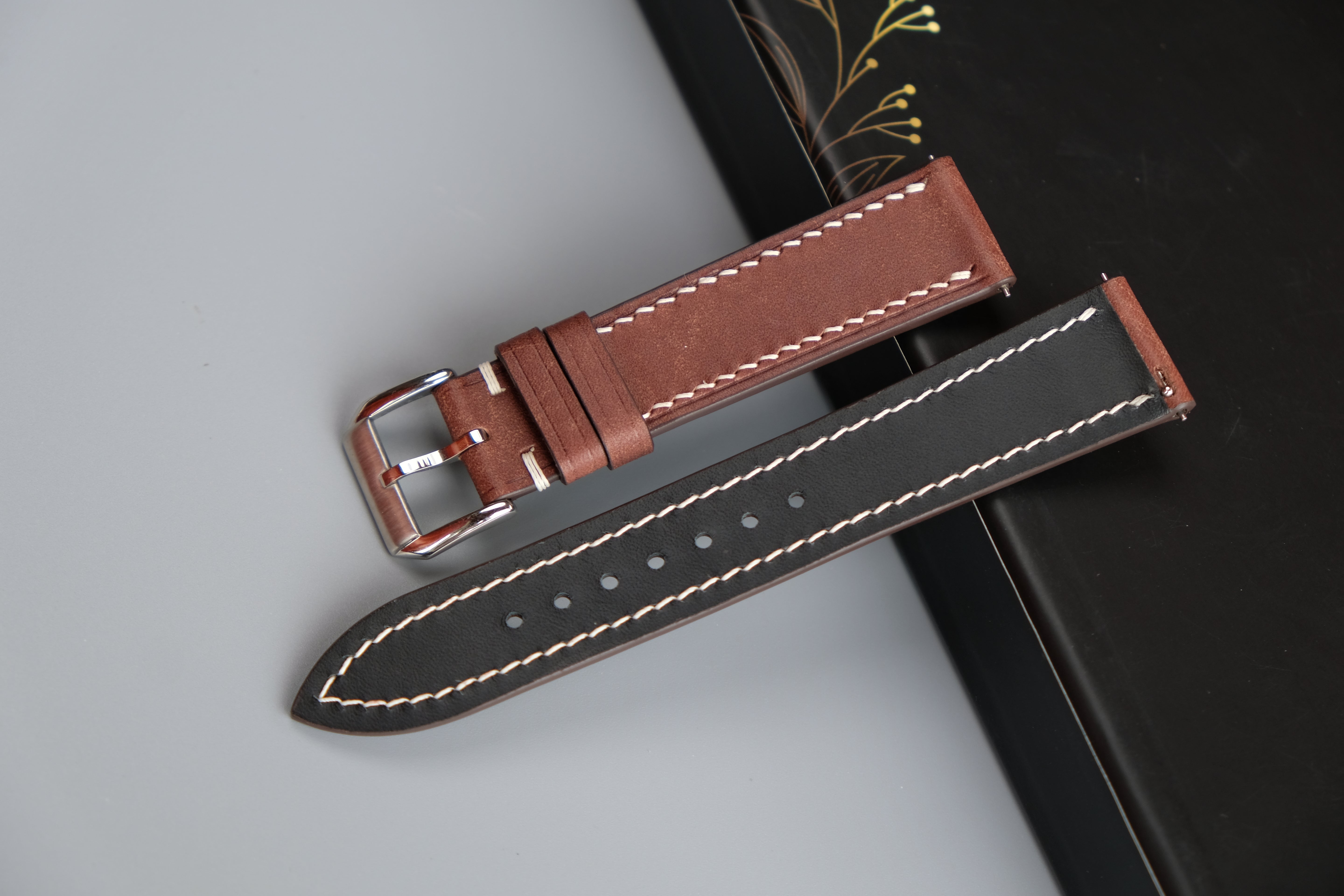 Brown Maya Leather Watch Strap – Custom Sizes 10mm to 26mm