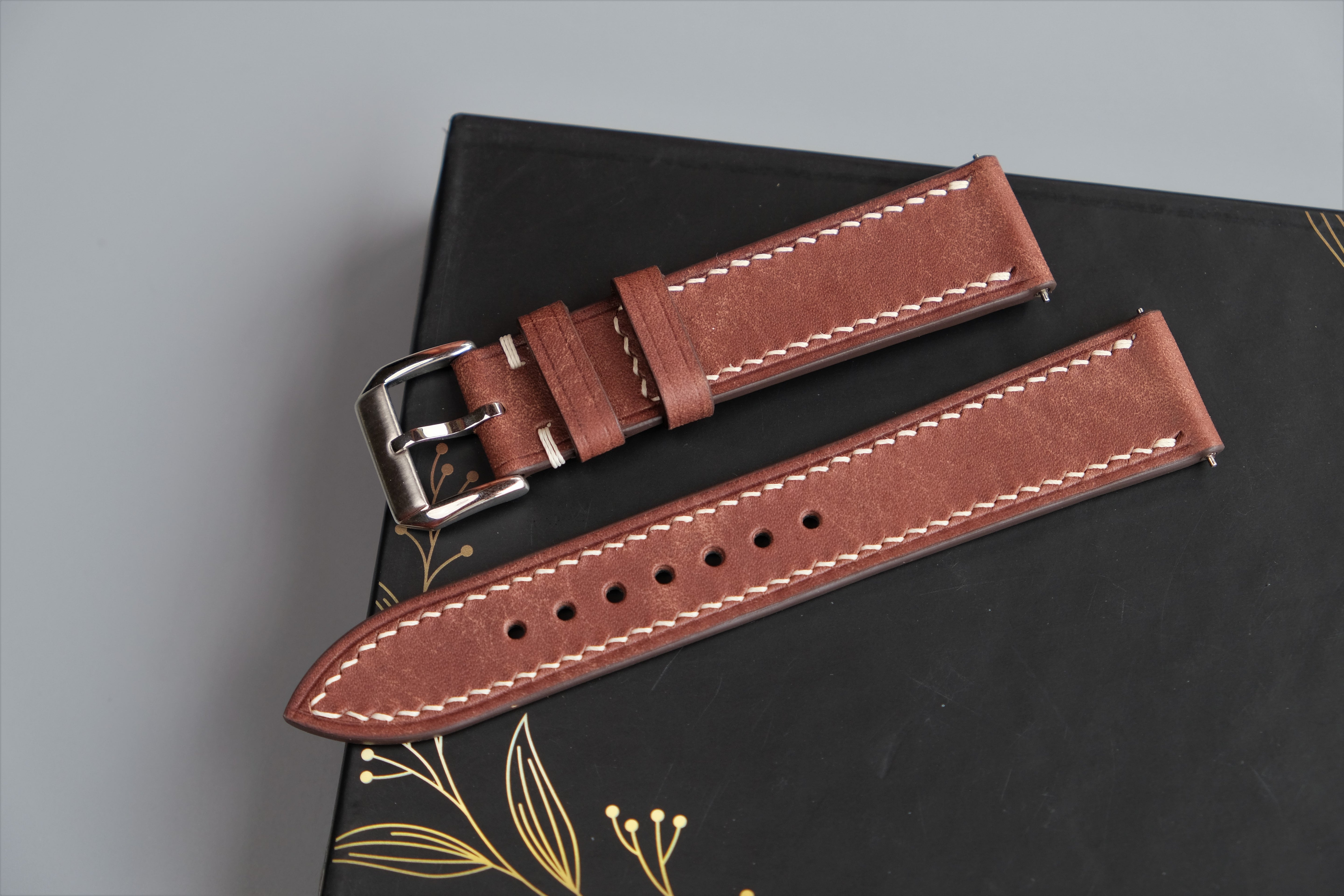 Brown Maya Leather Watch Strap – Custom Sizes 10mm to 26mm