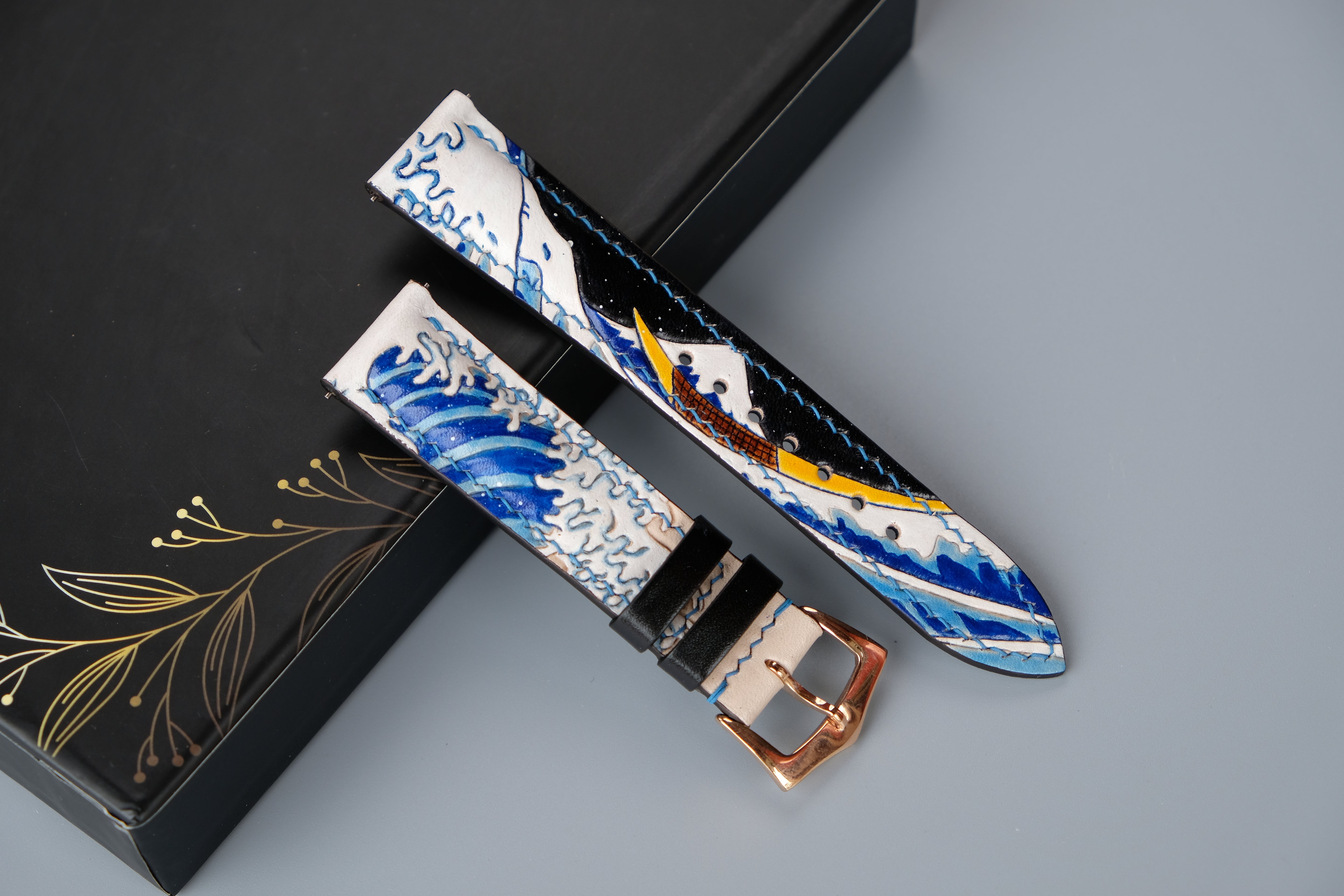 Hand Carved Watch Strap, Made to order