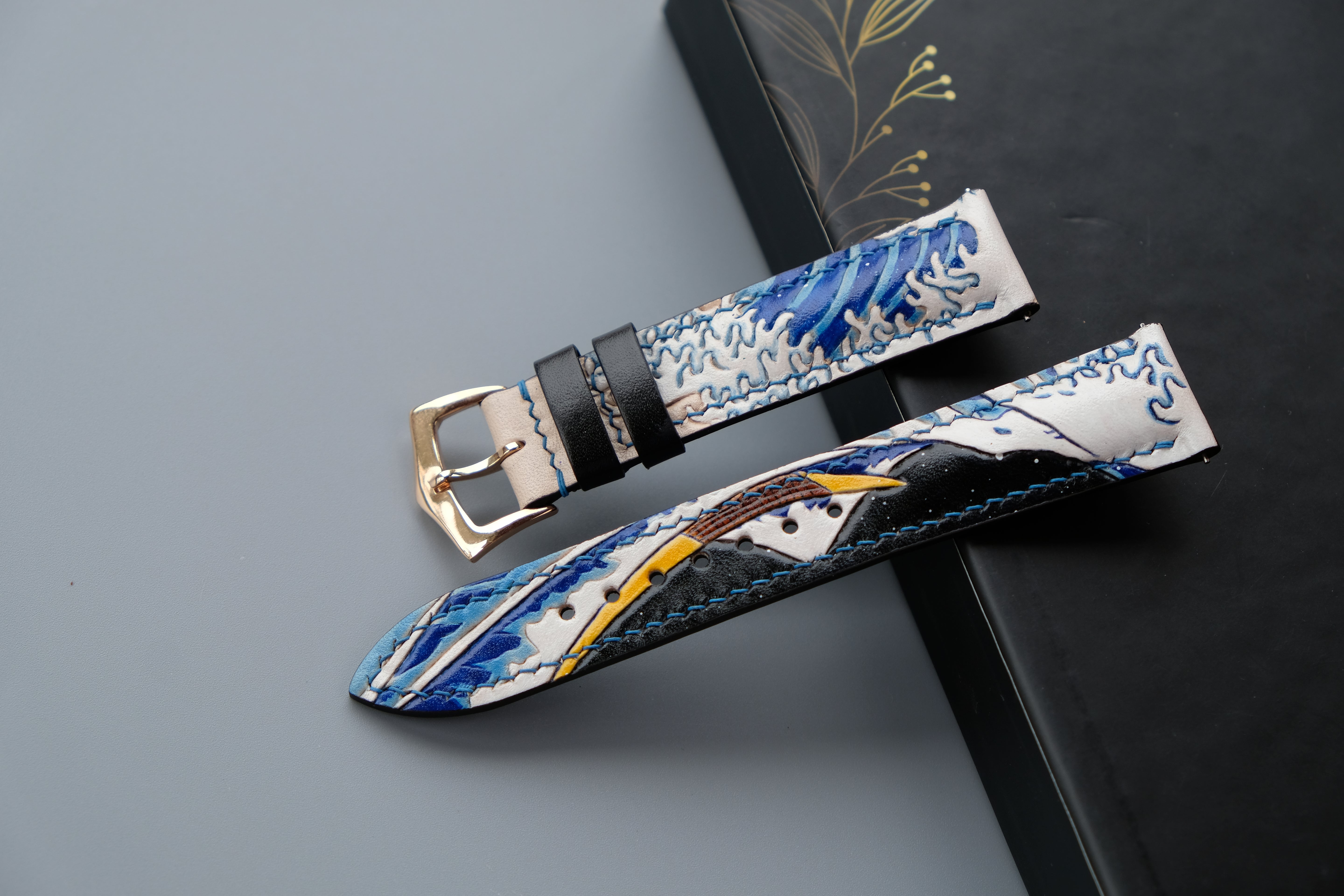 Hand Carved Watch Strap, Made to order