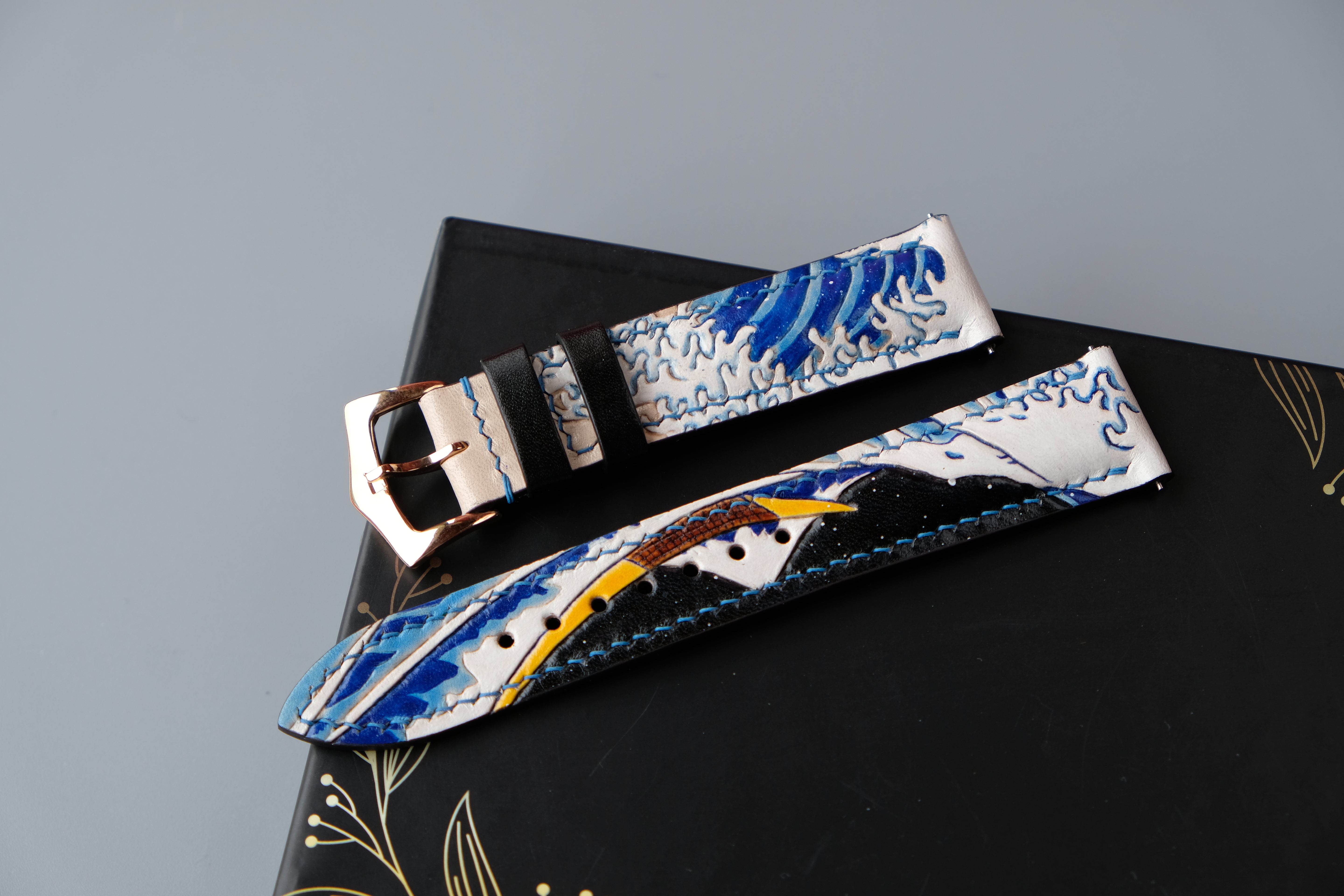 Hand Carved Watch Strap, Made to order