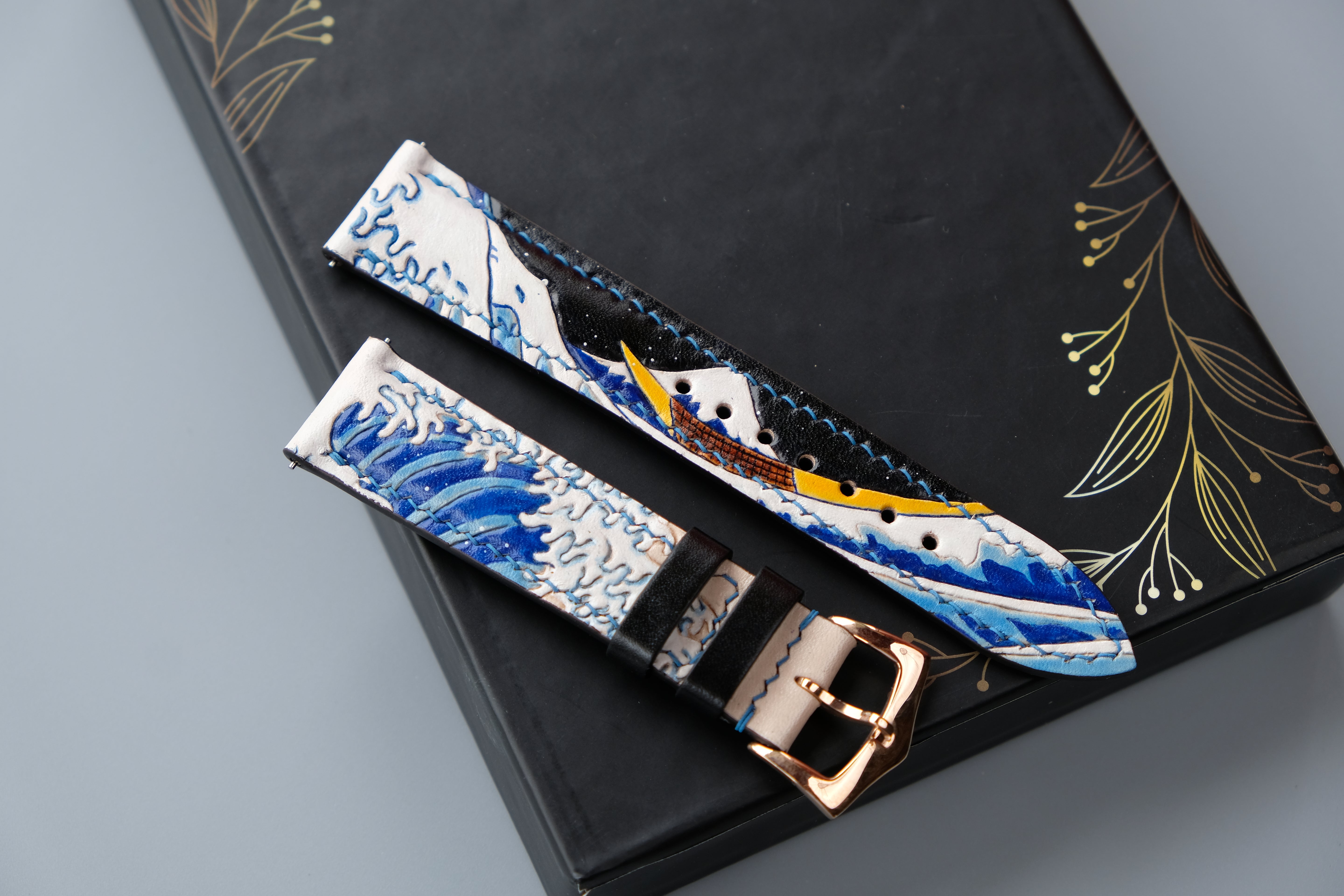 Hand Carved Watch Strap, Made to order