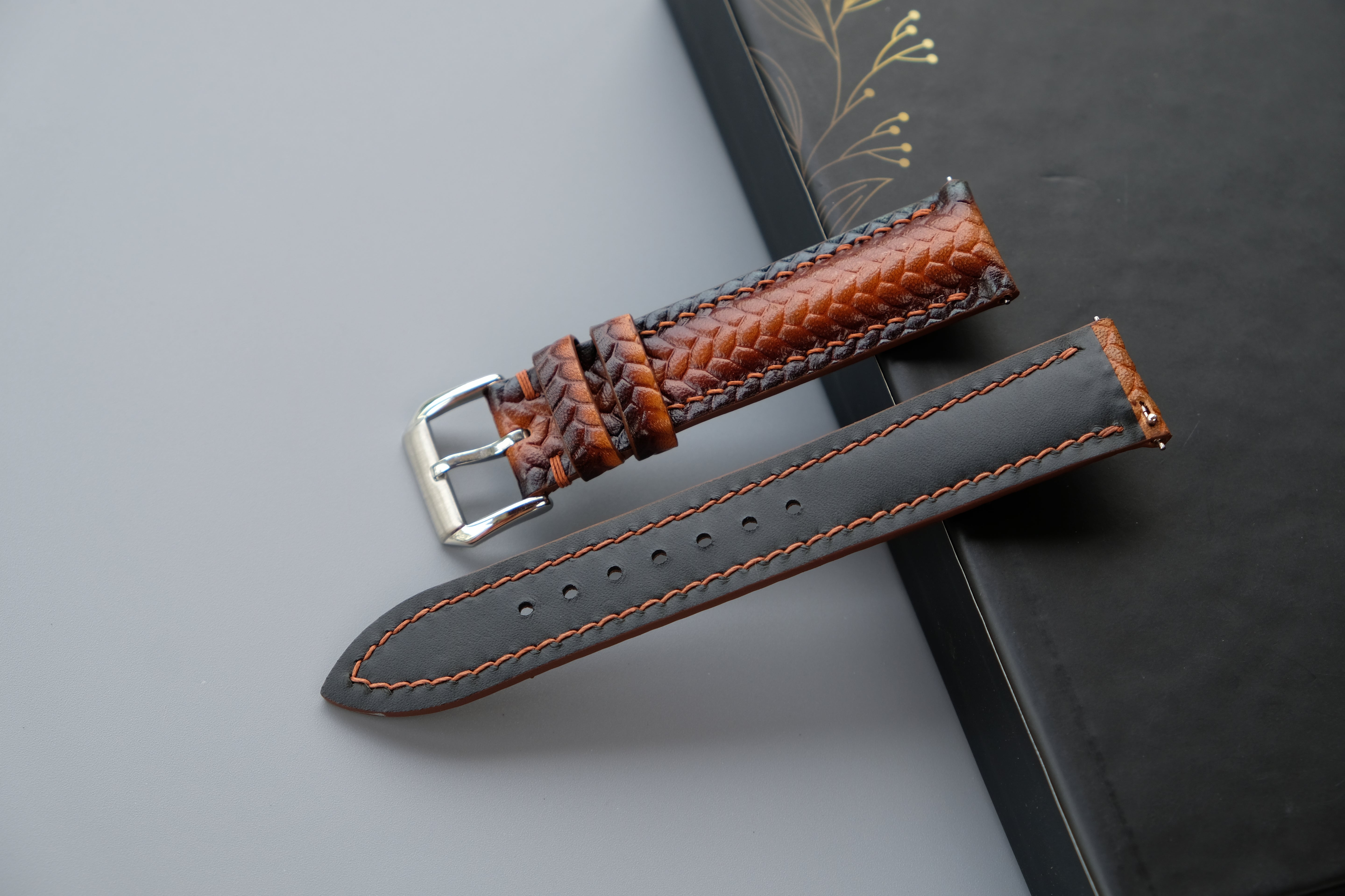 Light Brown Veg Tan Leather Watch Strap – Custom Sizes 10mm to 26mm