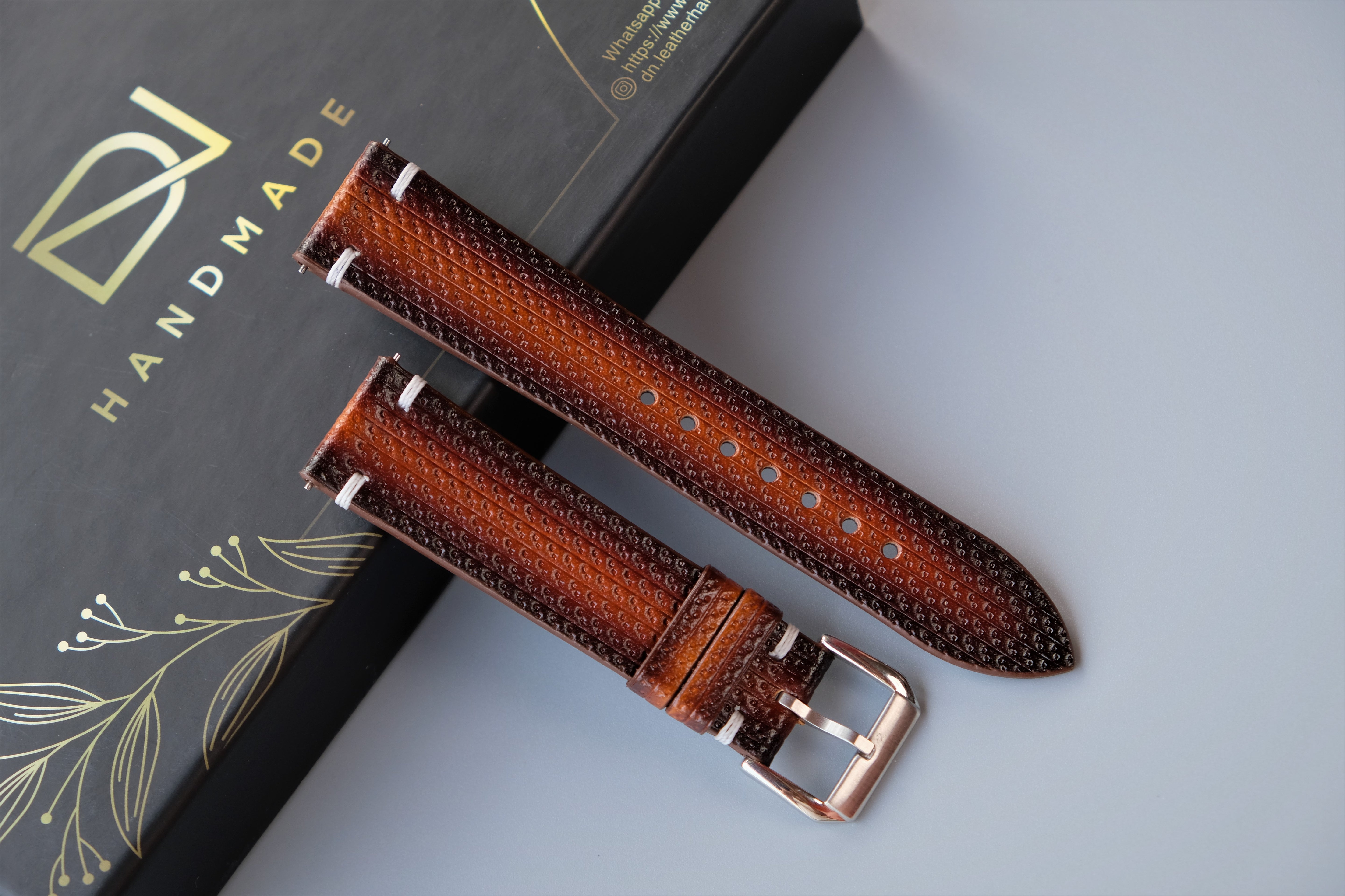 Light Brown Veg-Tan Leather Watch Strap