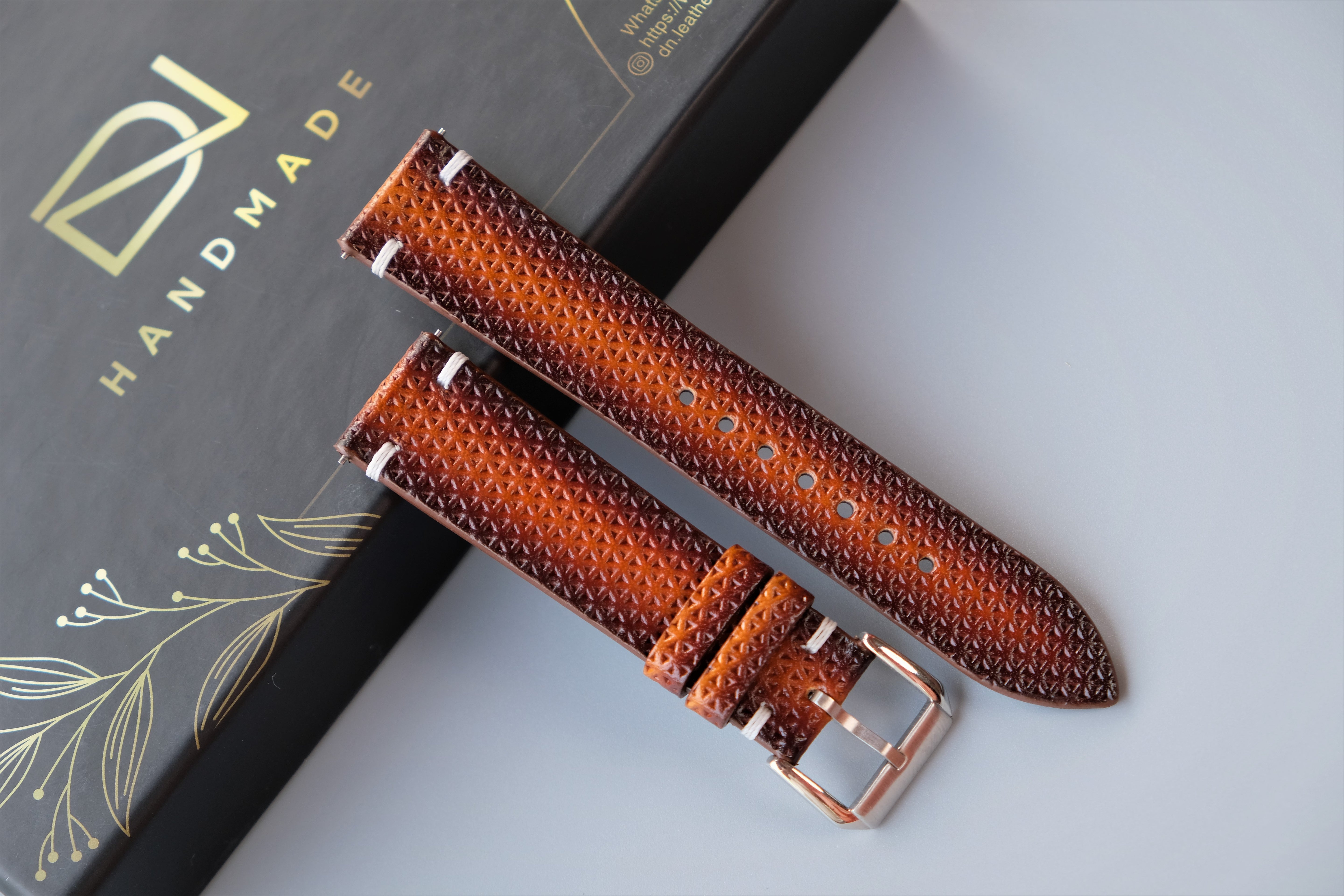 Light Brown Veg Tan Leather Watch Strap