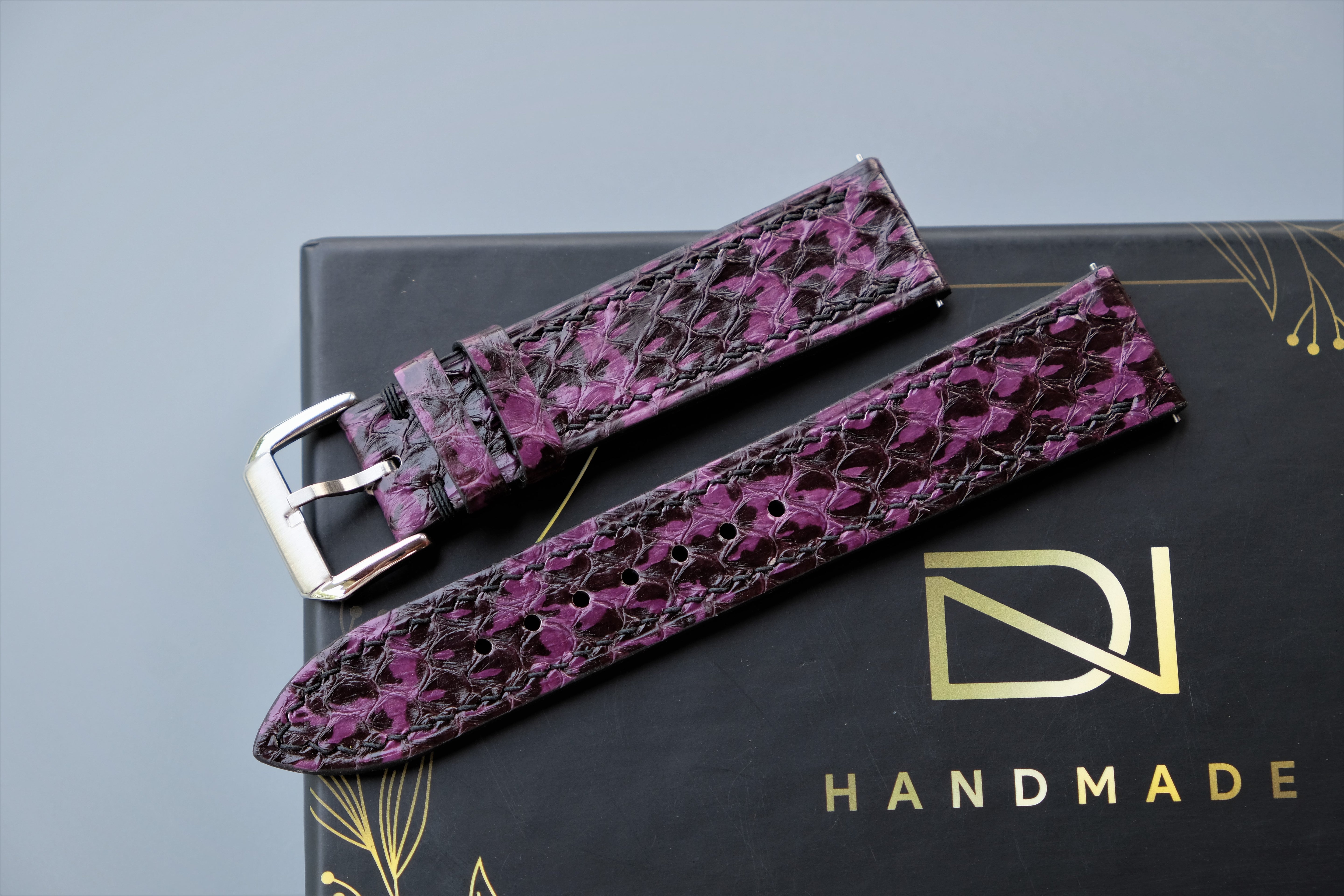 Snakeskin Leather Watch Strap