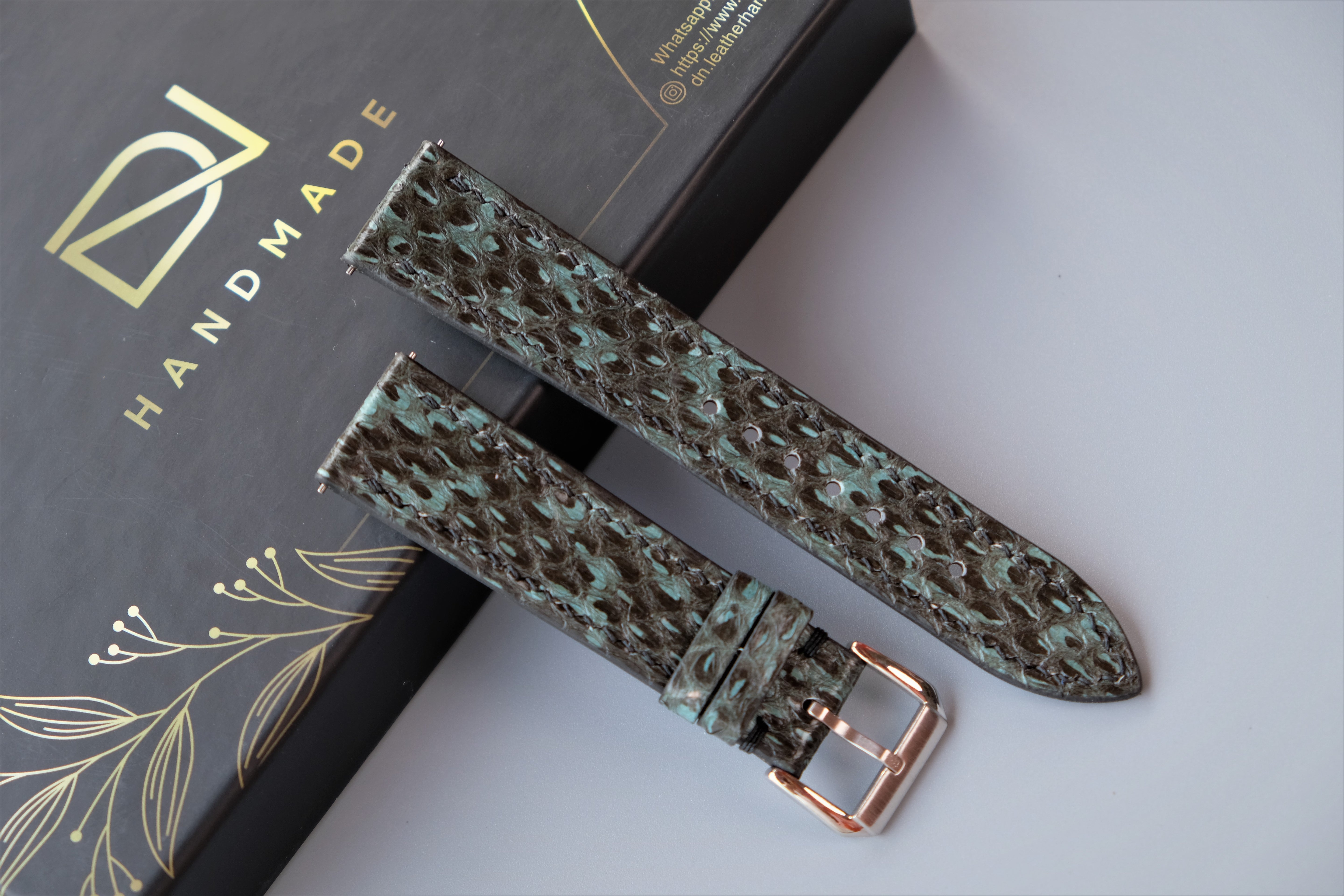 Snakeskin Leather Watch Strap
