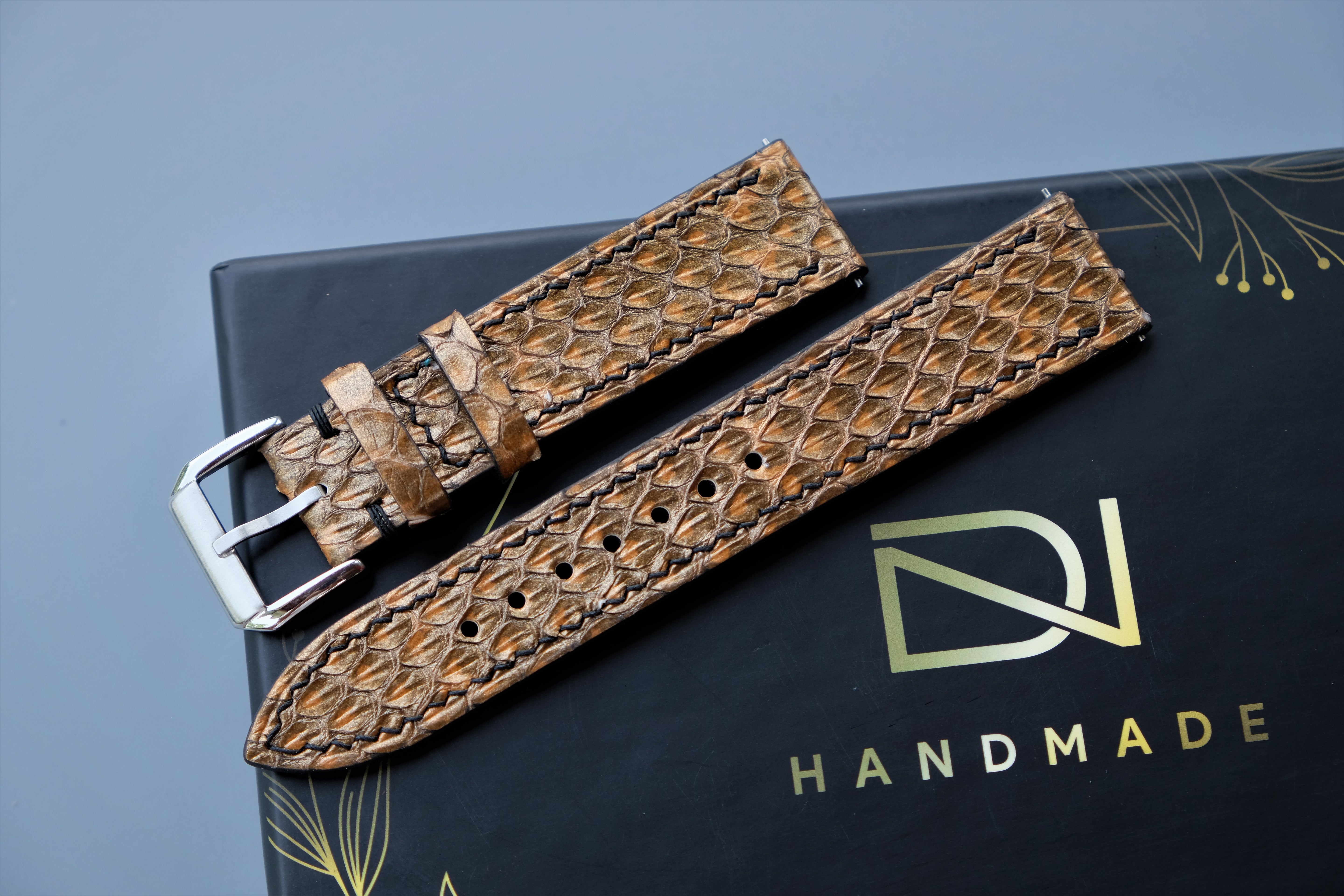 Snakeskin Leather Watch Strap