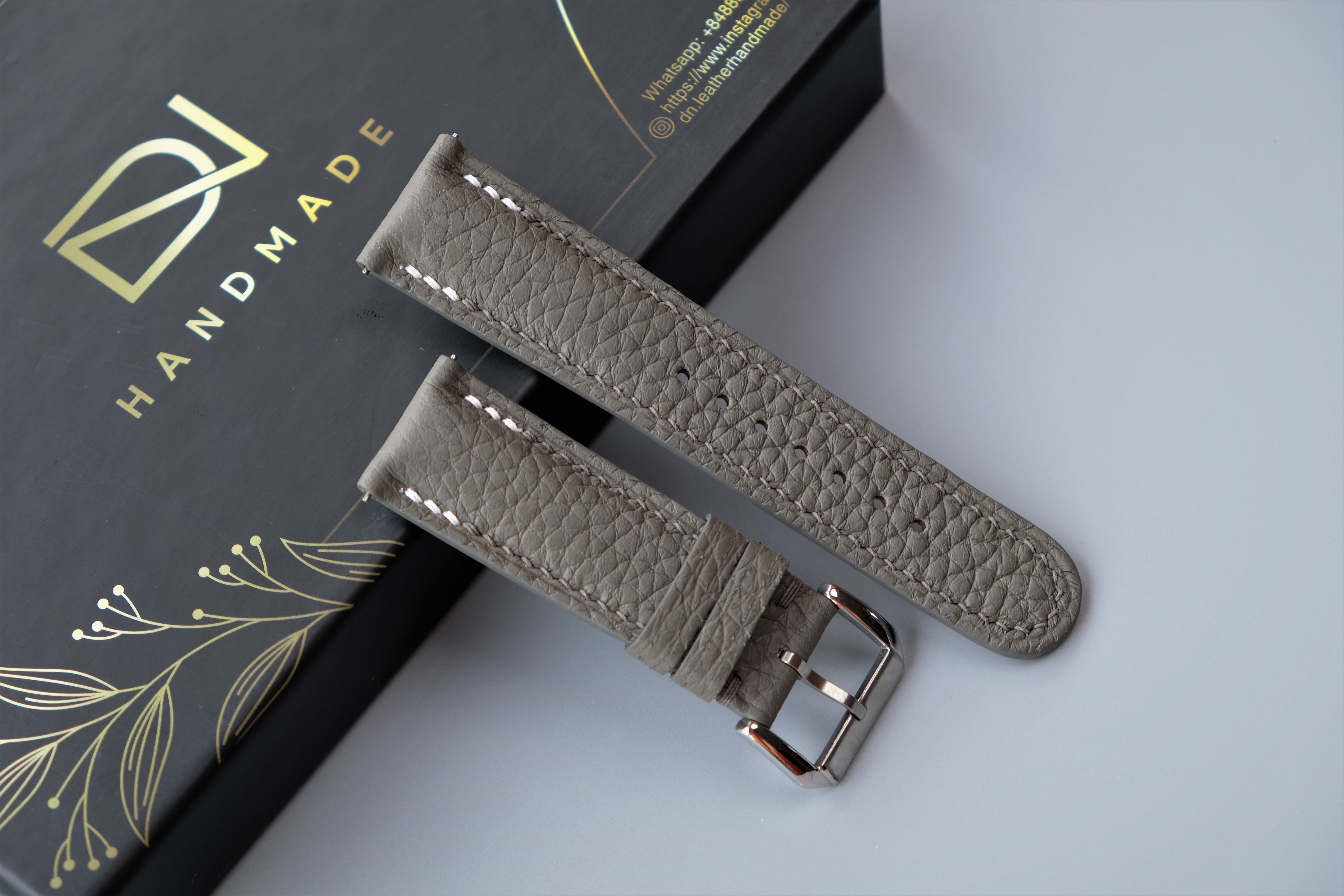 Gray ToGo Leather Watch Strap