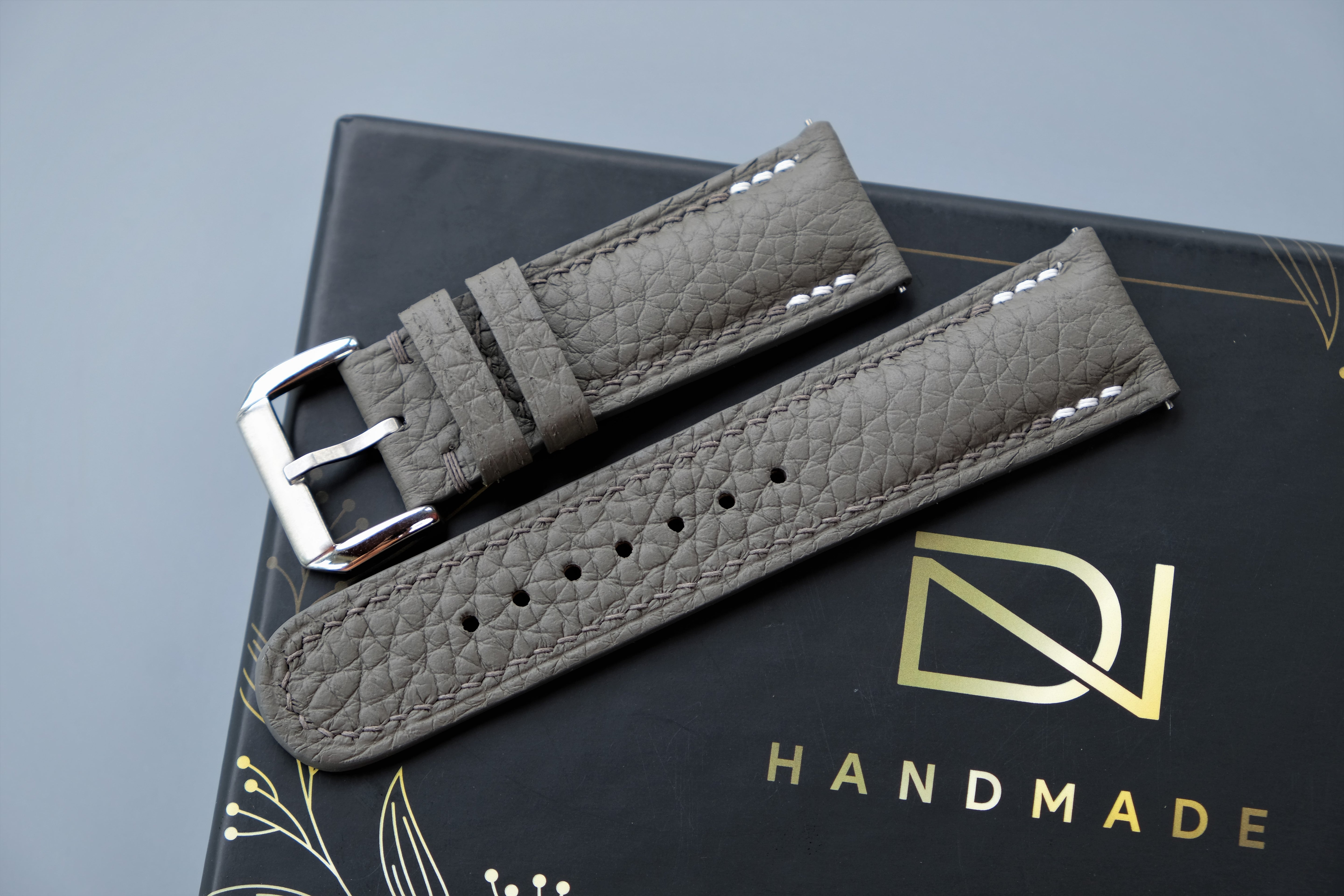 Gray ToGo Leather Watch Strap