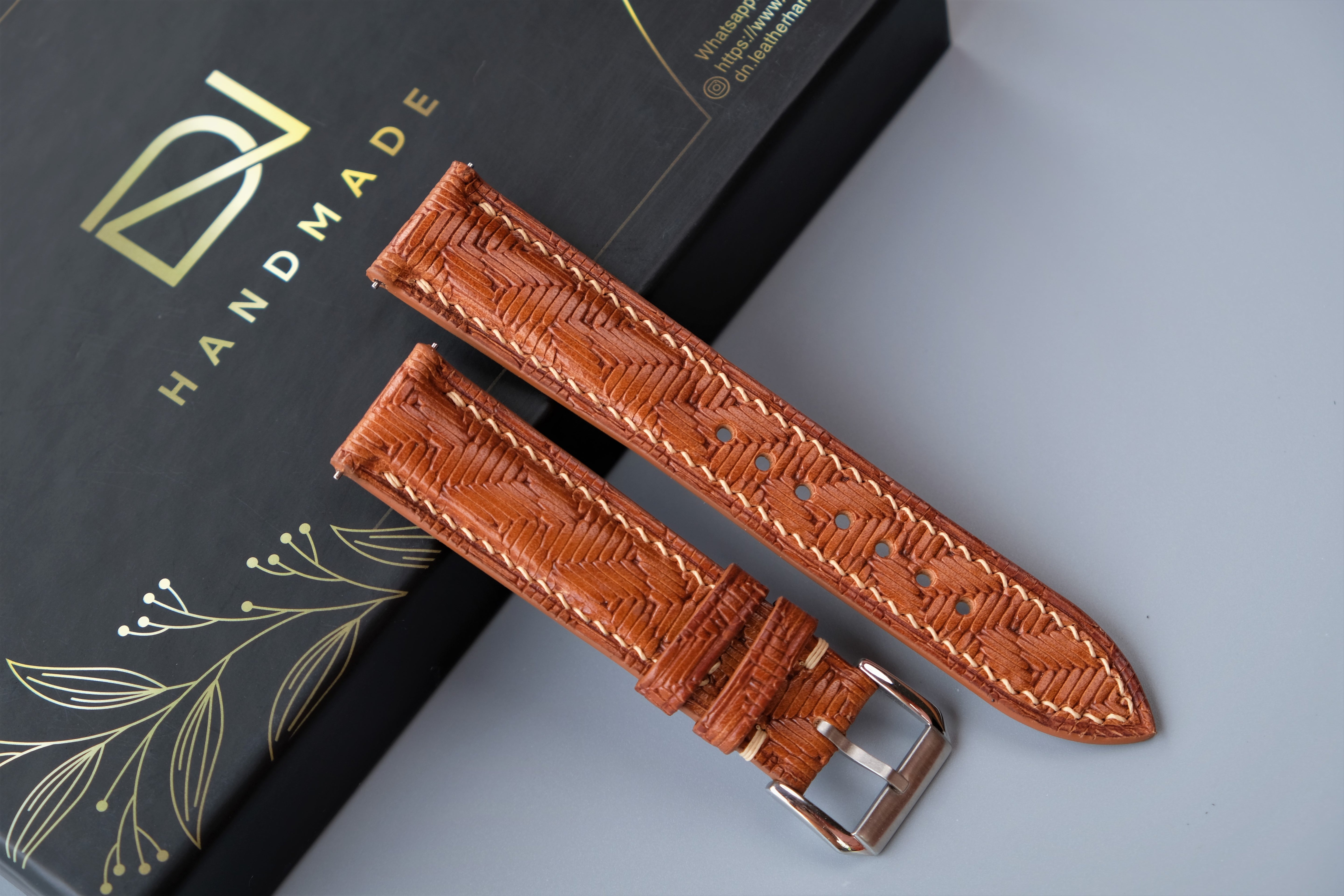 Light Brown Calf Leather Watch Strap