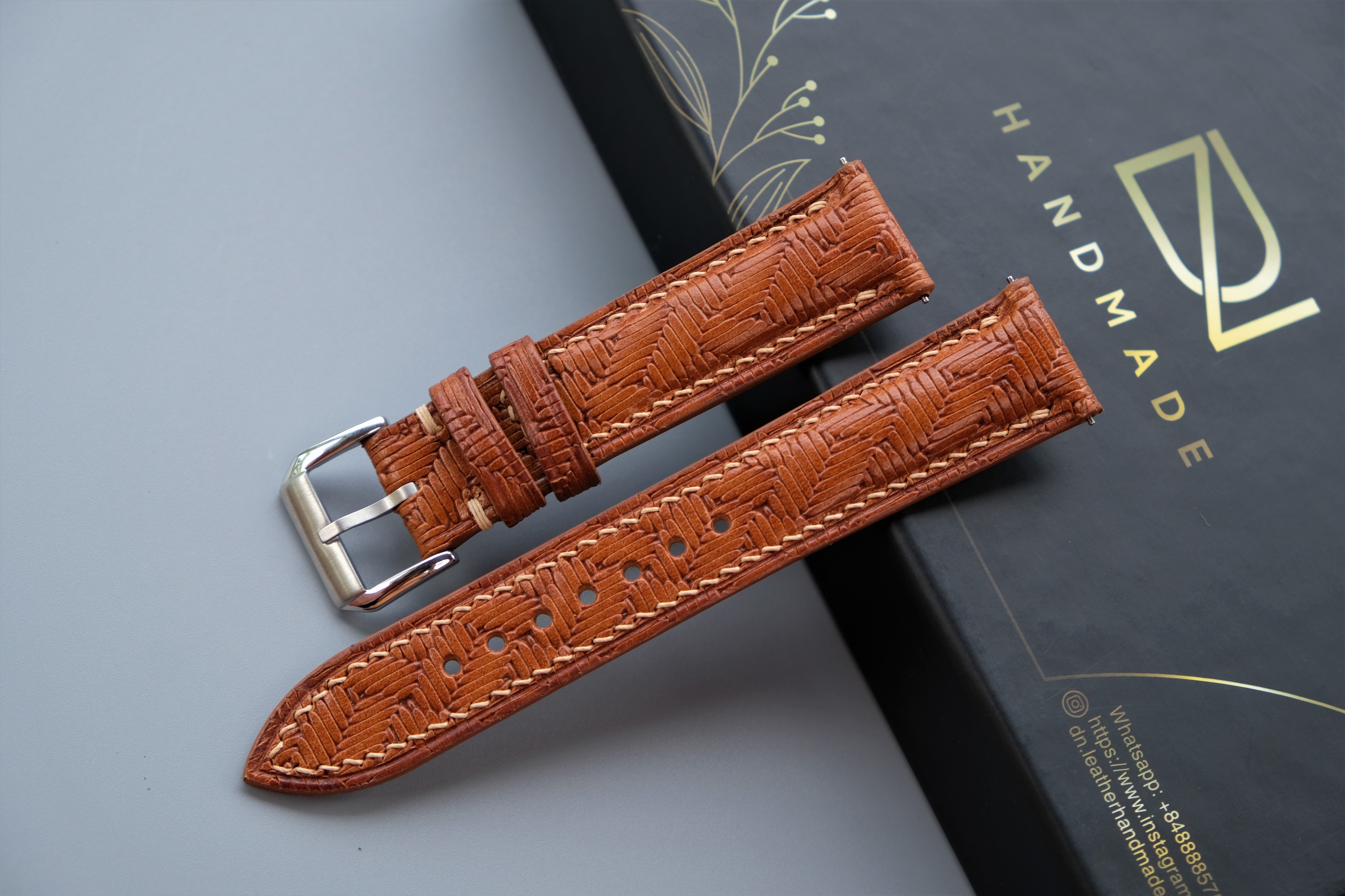 Light Brown Calf Leather Watch Strap