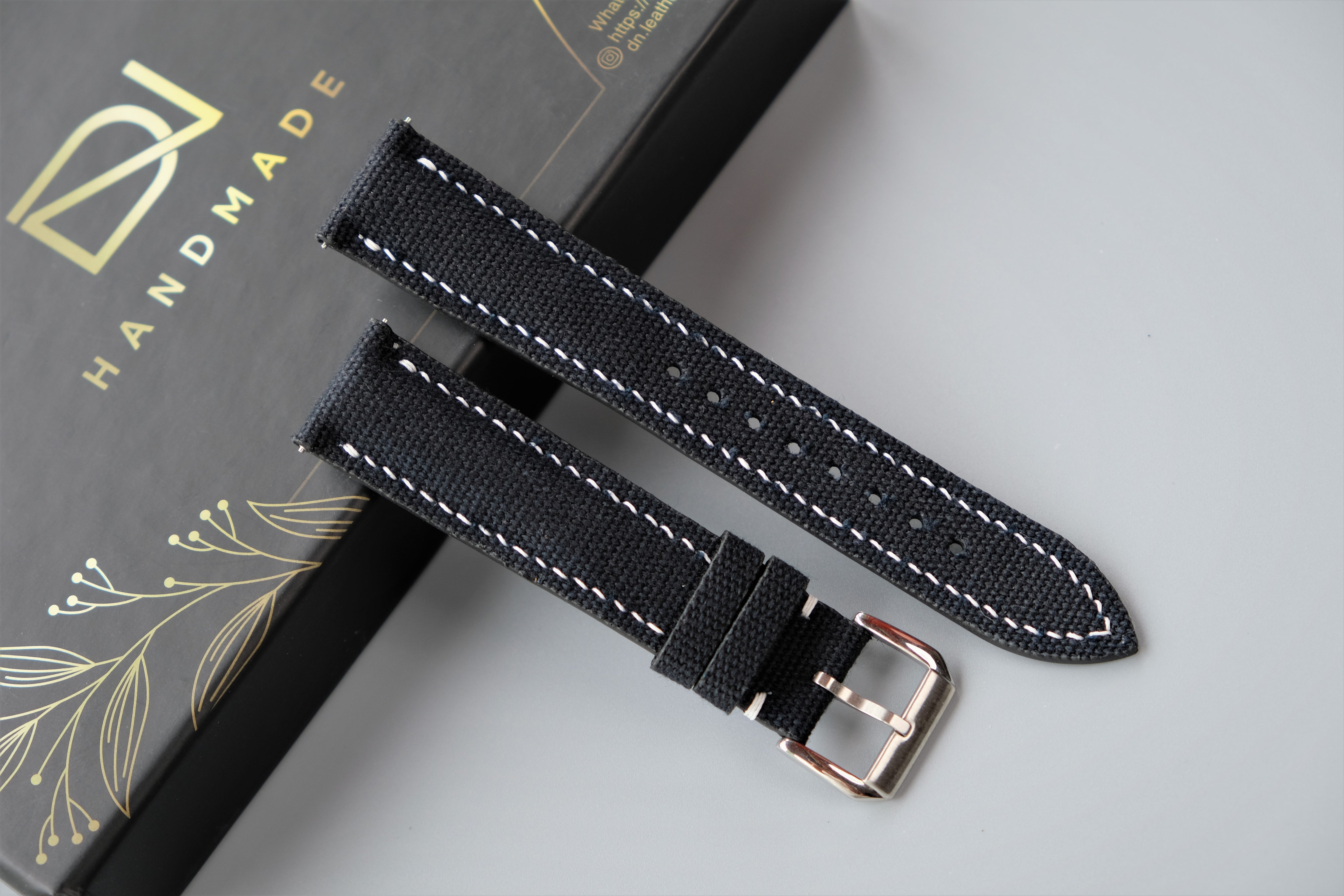 Black Canvas Watch Strap