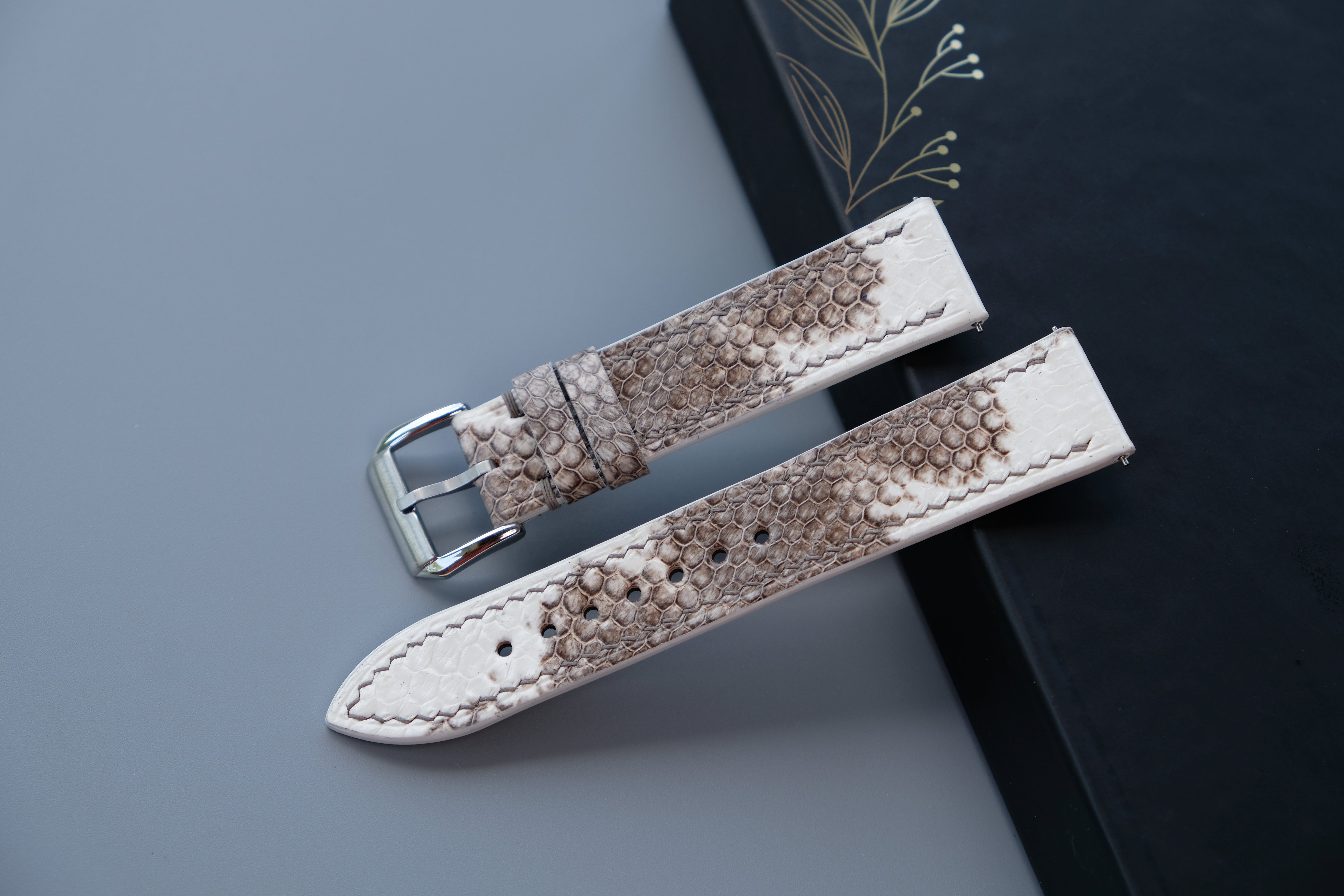 Snakeskin Leather Watch Strap - Custom Sizes From 26mm to 12mm