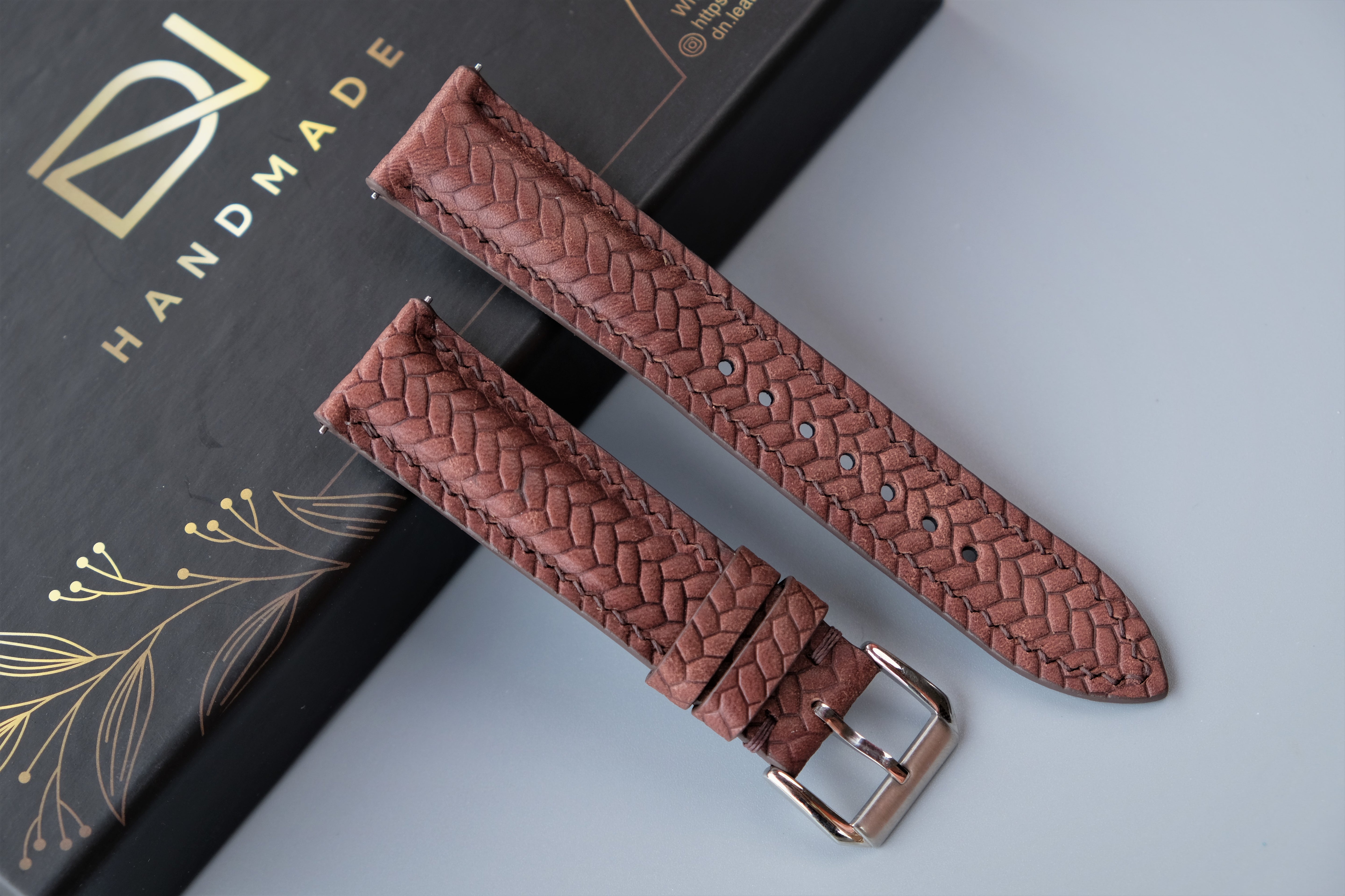 Brown Maya Leather Watch Strap – Custom Sizes 10mm to 26mm