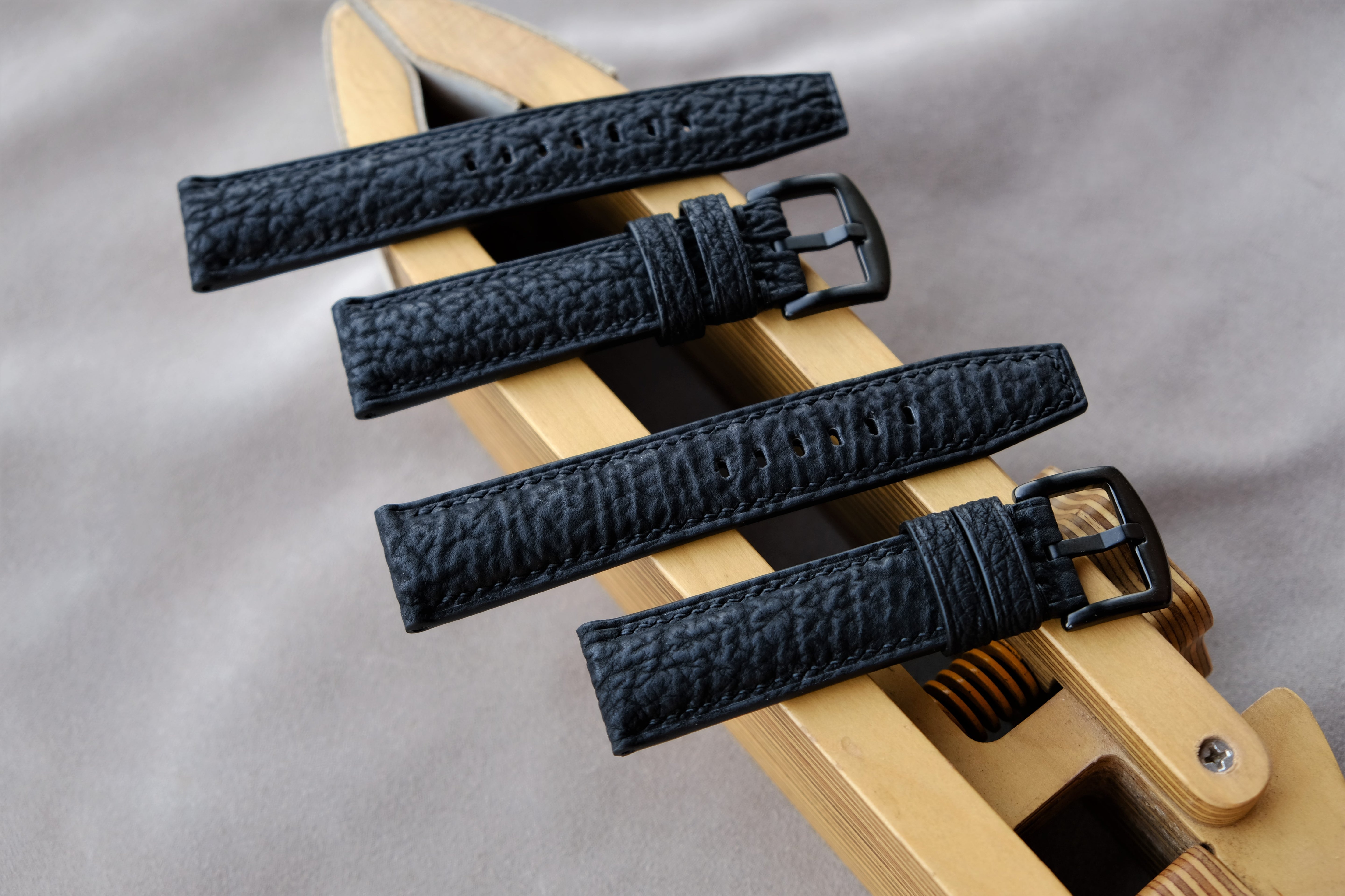 Black Shark Leather Watch Strap