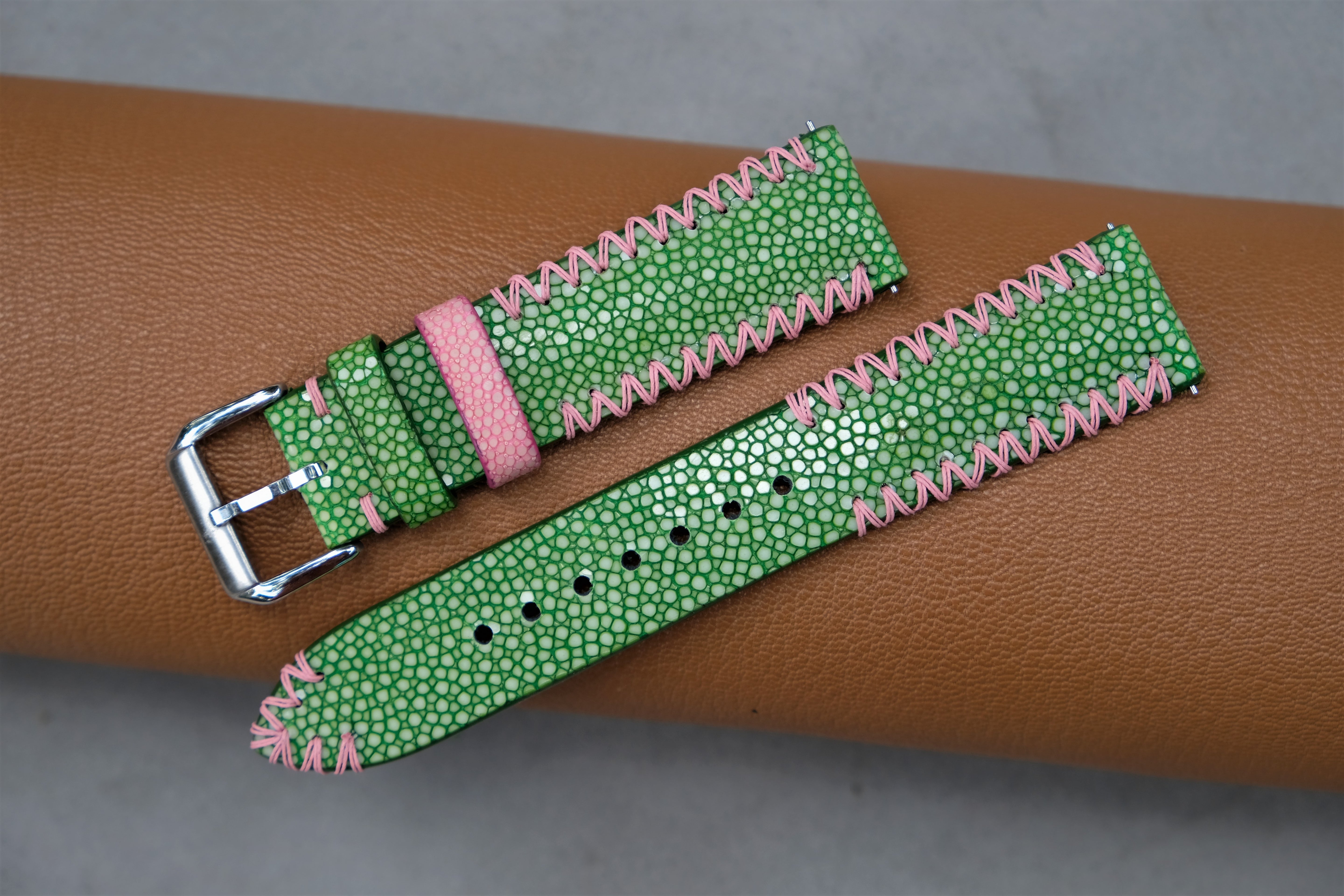Green Stingray Leather Watch Strap