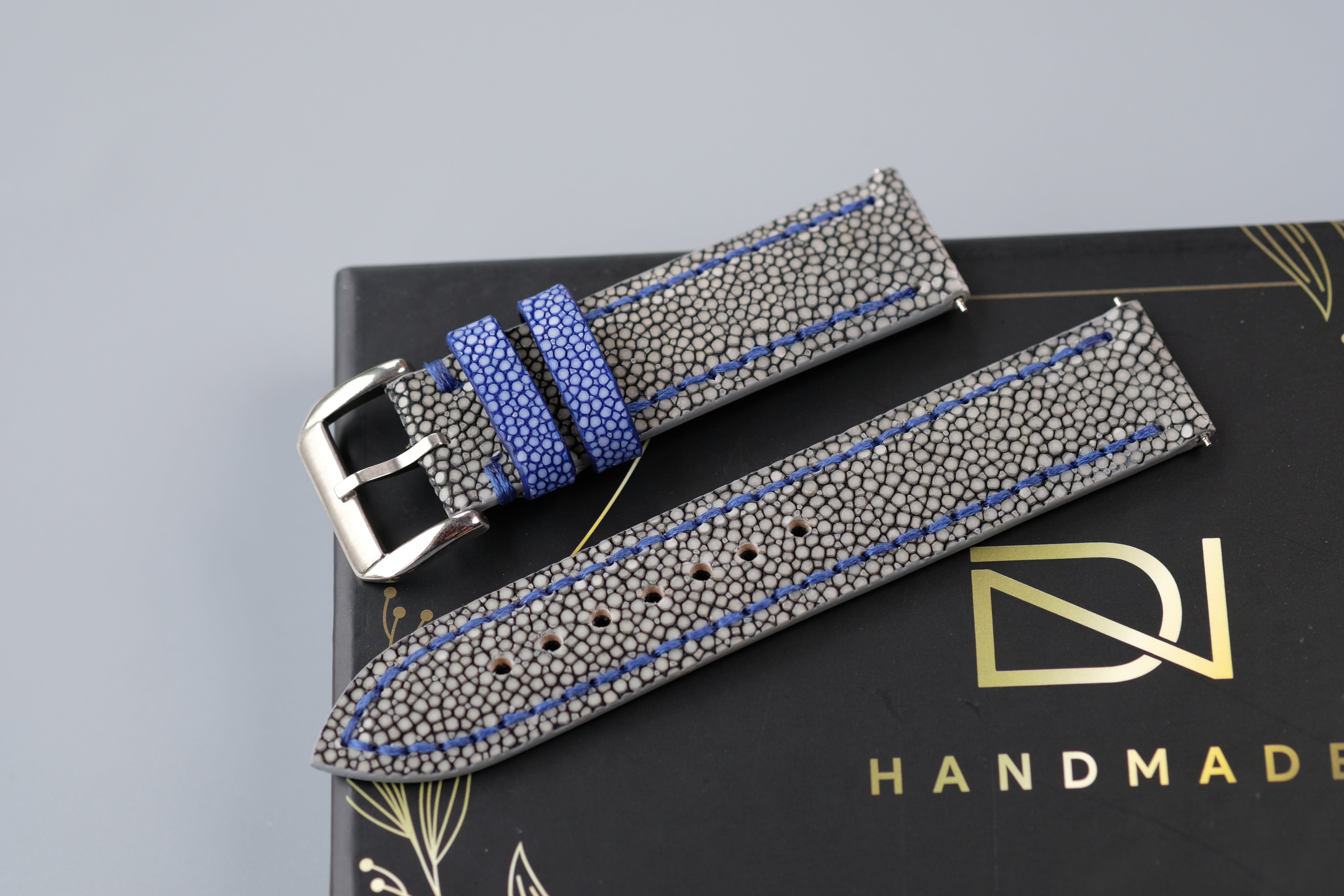 Gray Stingray Leather Watch Strap