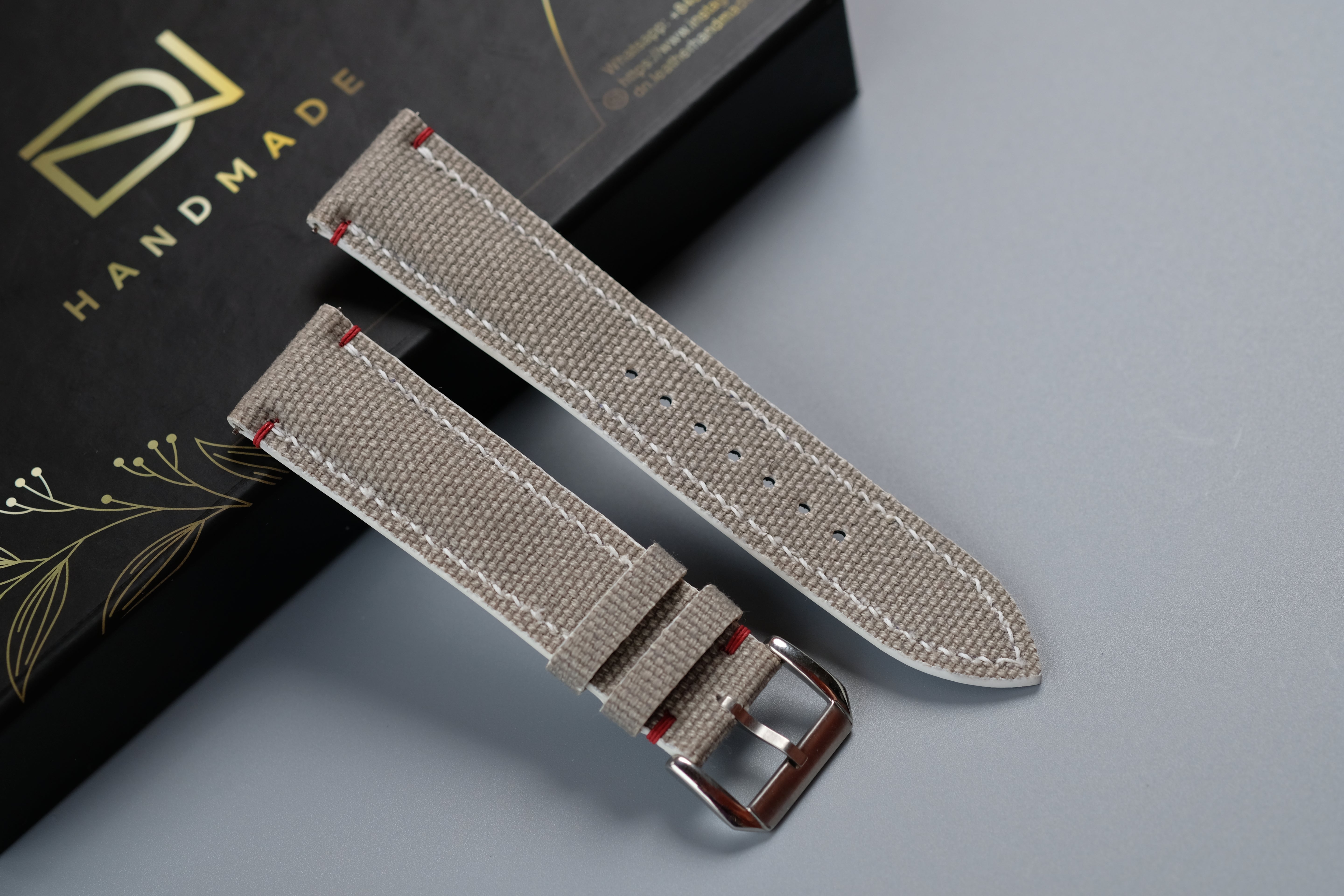 Gray Canvas Watch Strap