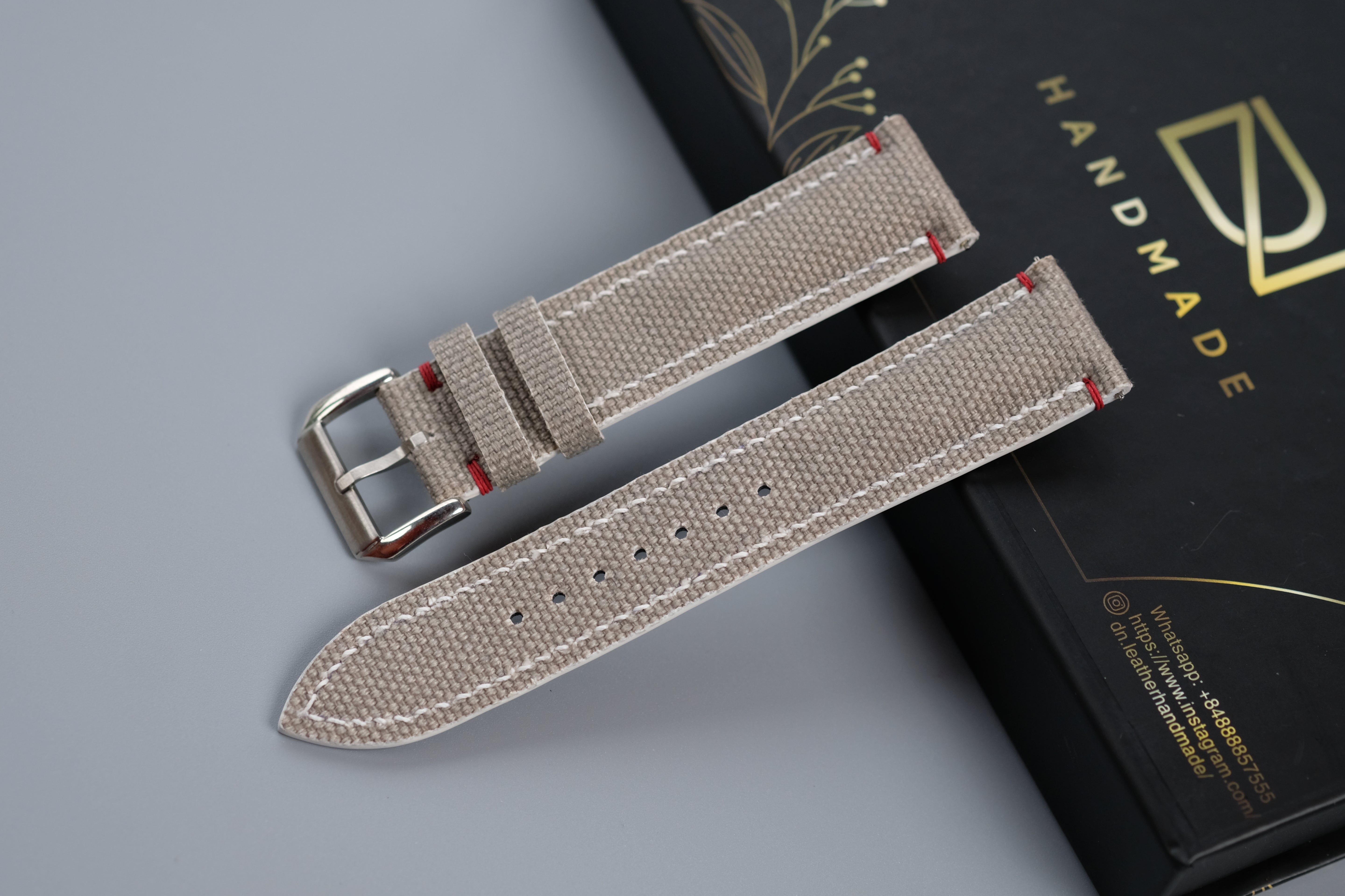 Gray Canvas Watch Strap