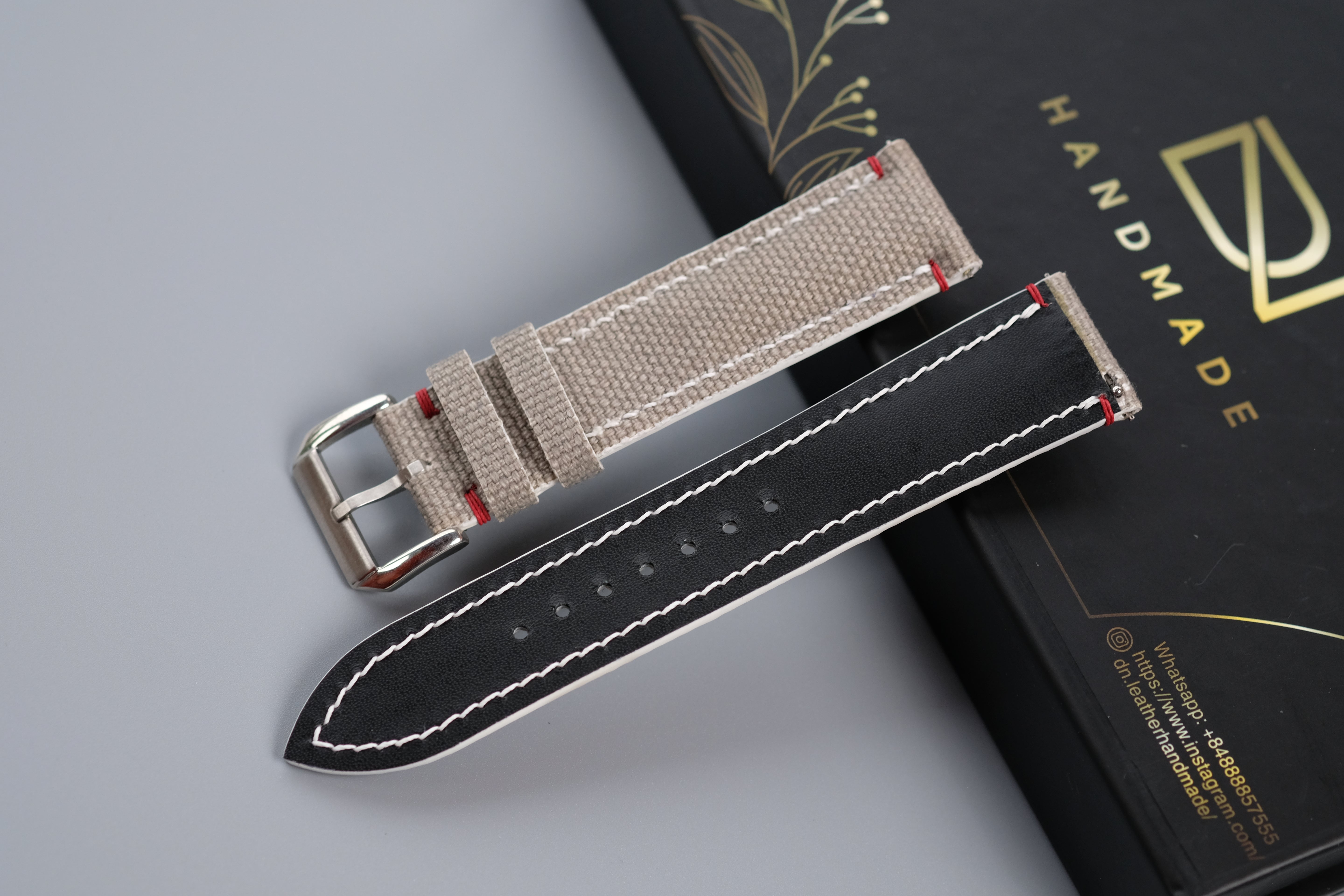 Gray Canvas Watch Strap