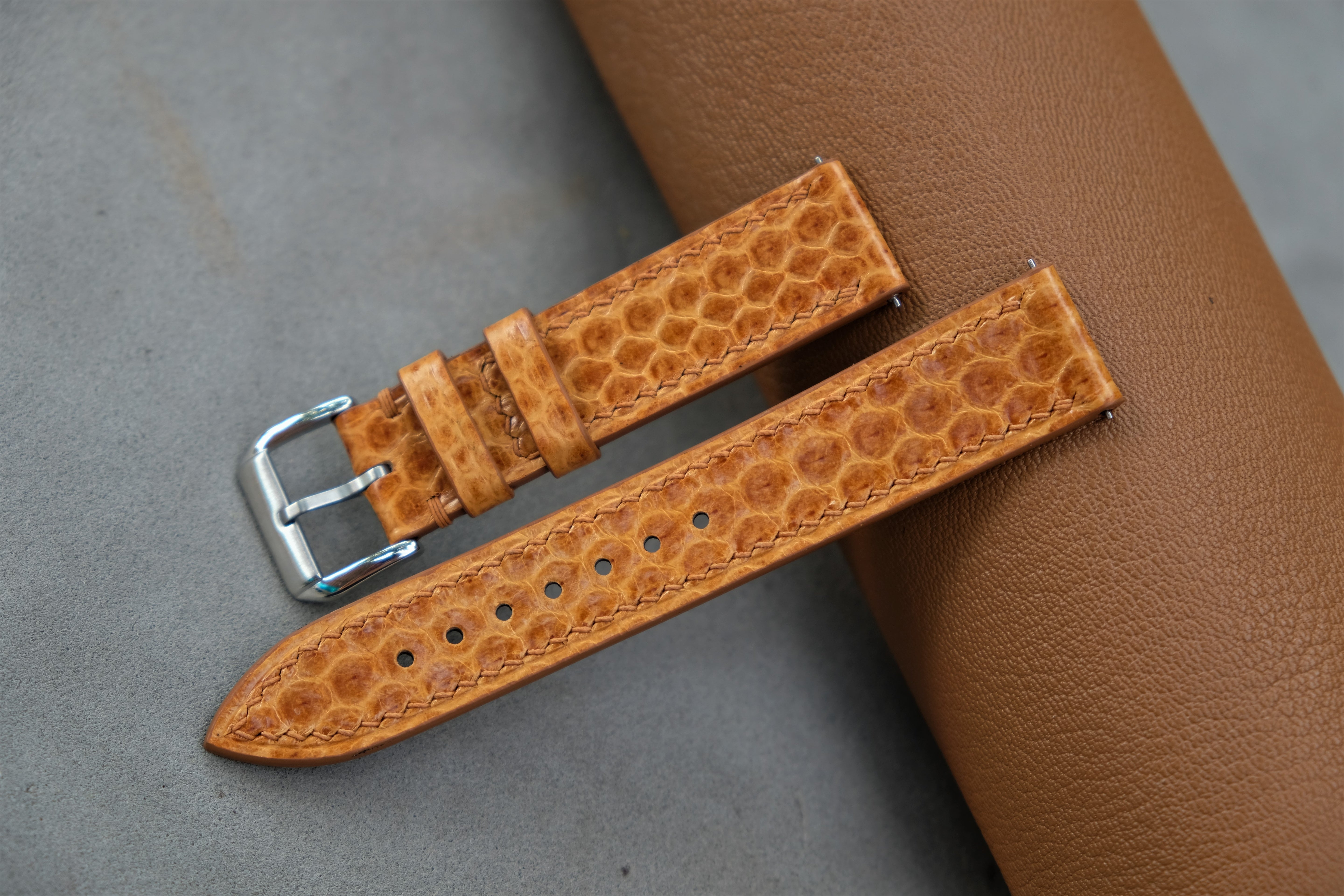 Snakeskin Leather Watch Strap