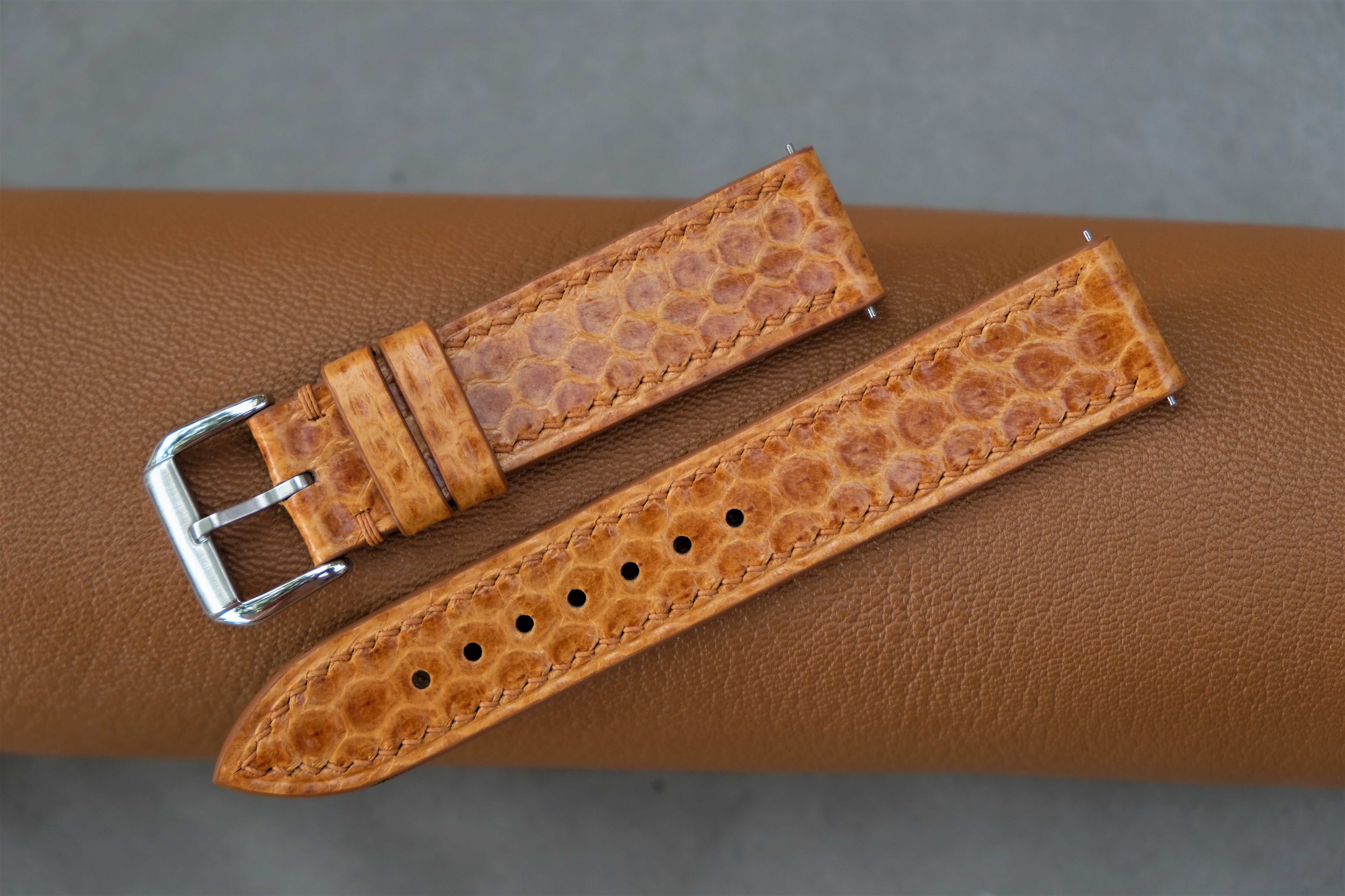 Snakeskin Leather Watch Strap