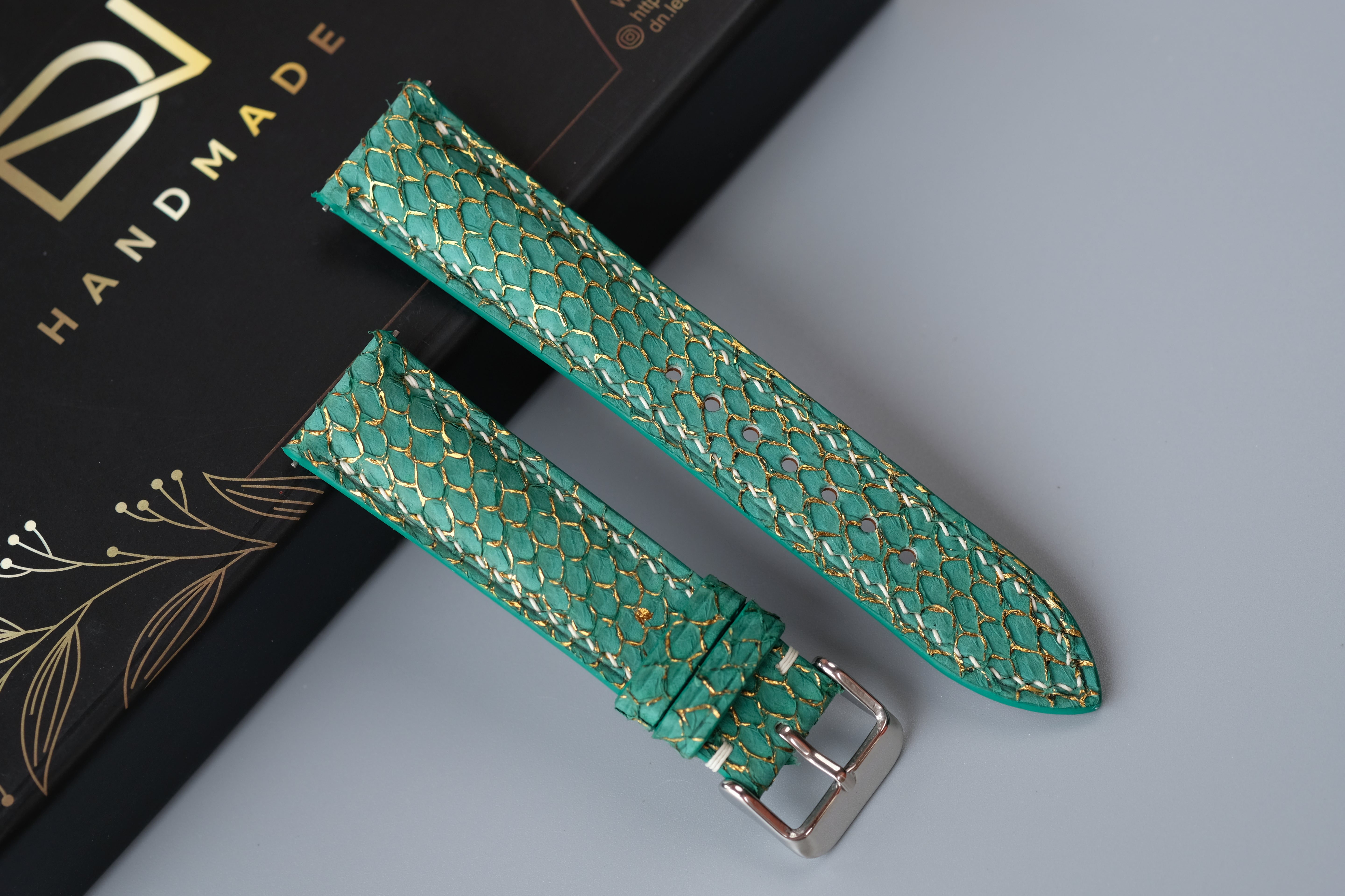 Salmon Leather Watch Strap – Custom Sizes 10mm to 26mm