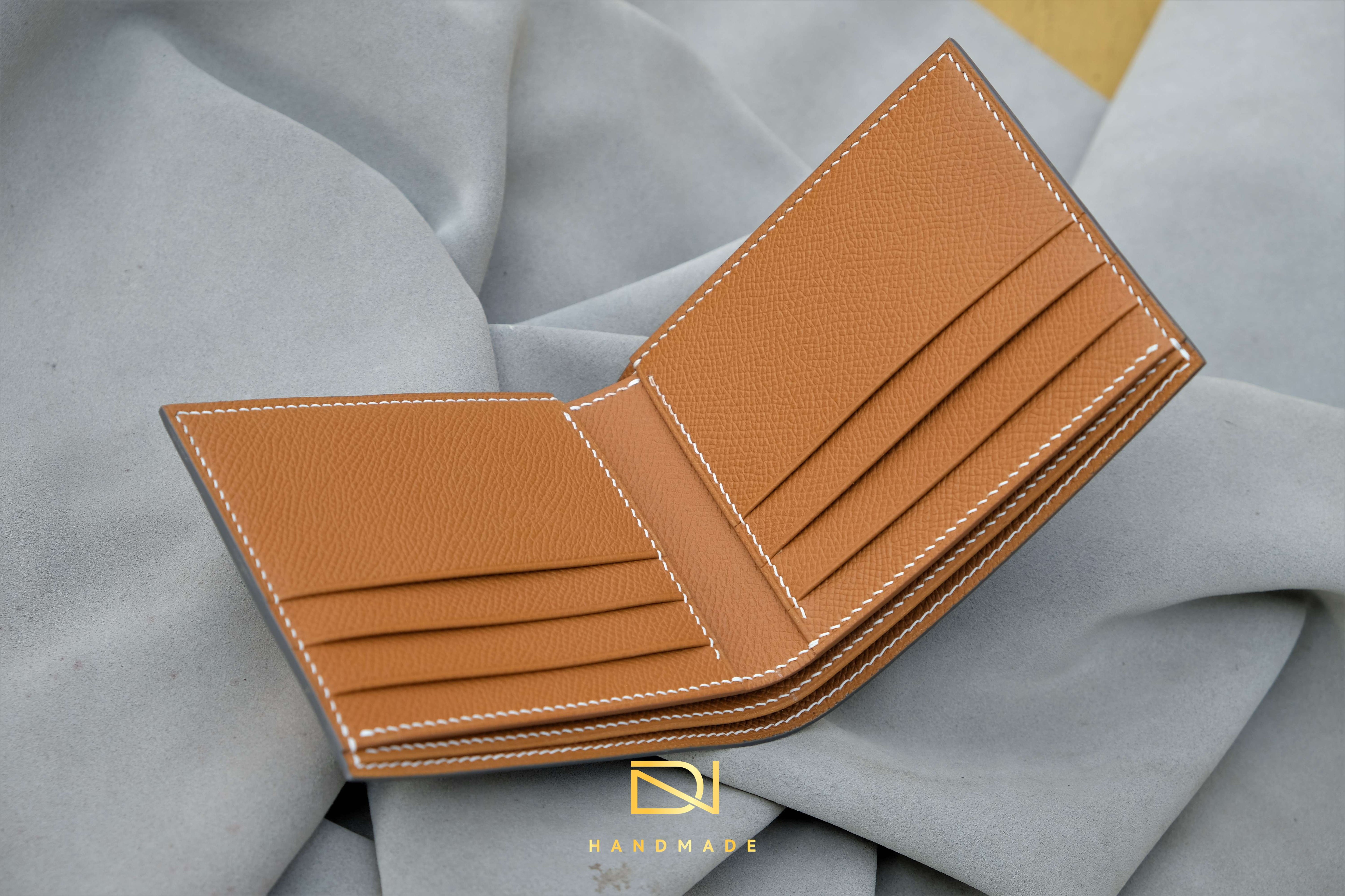 Made-to-Order Gray Ostrich Leather Wallet