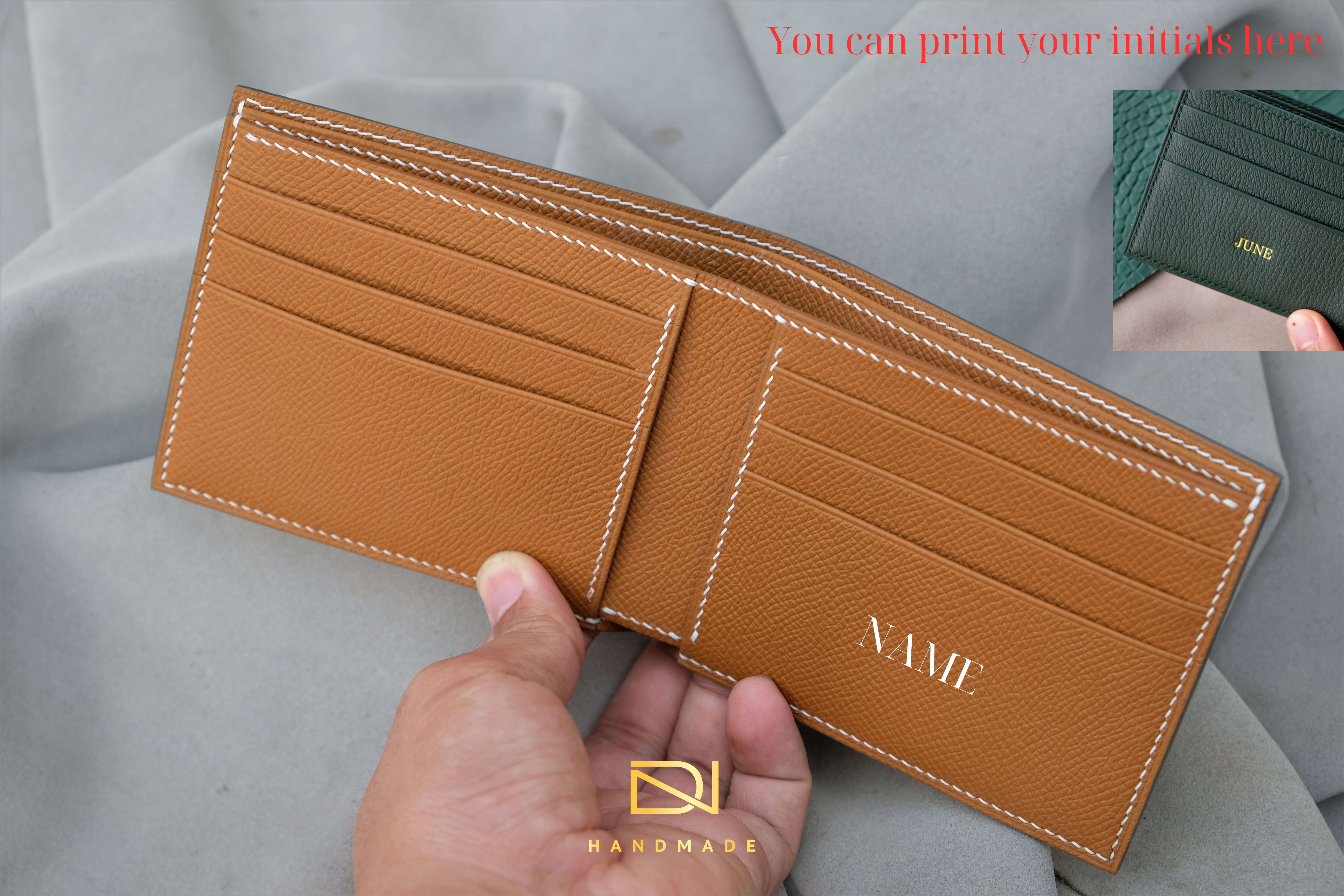 Made-to-Order Gray Ostrich Leather Wallet