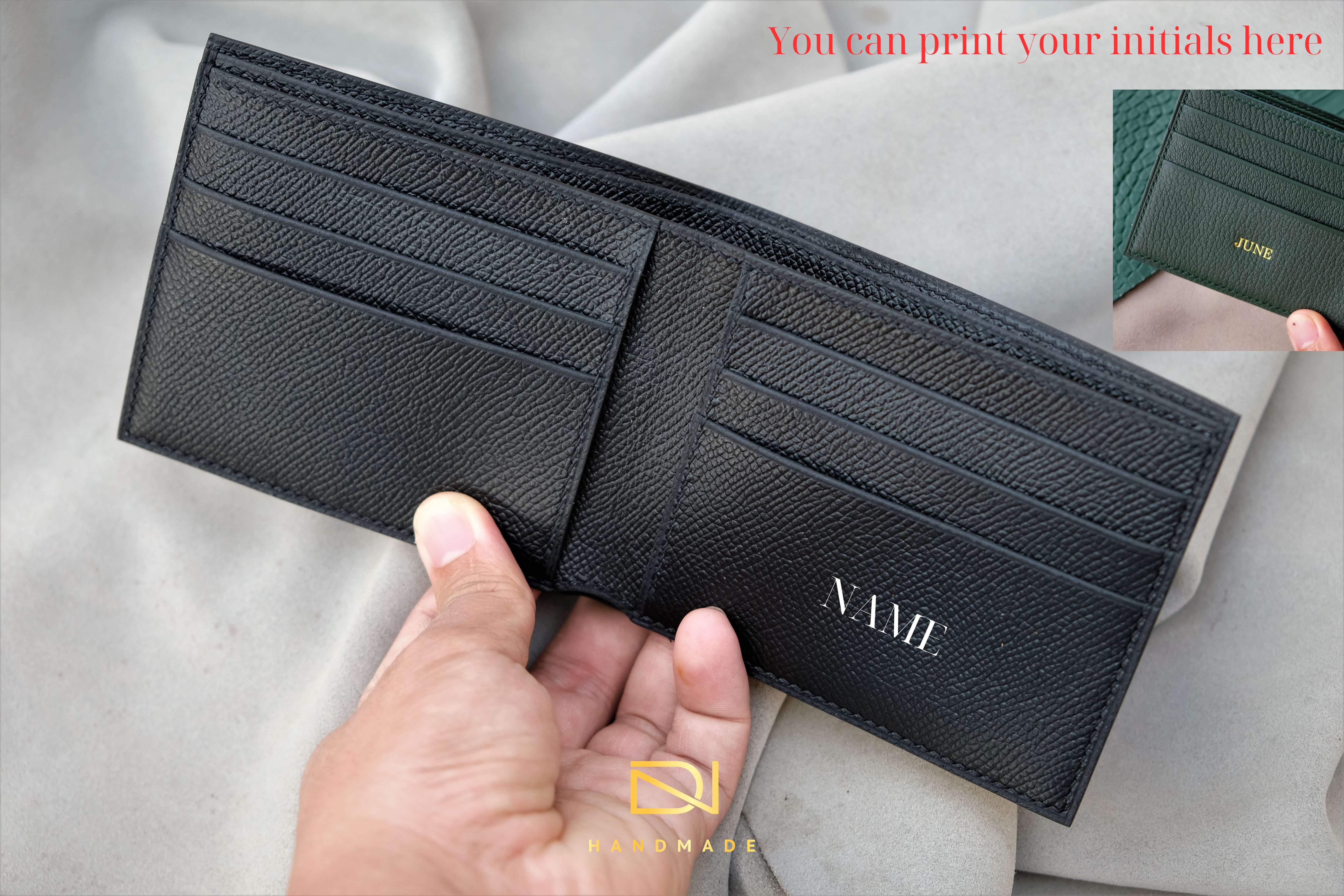 Made-to-Order Navy Ostrich Leather Wallet